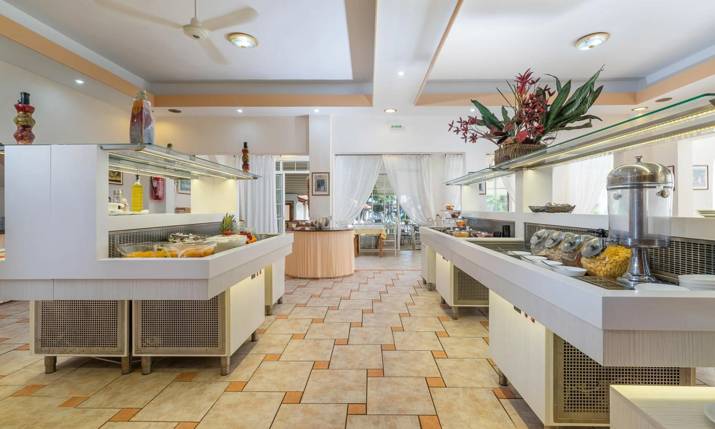 Buffet breakfast in Porfi Beach Hotel