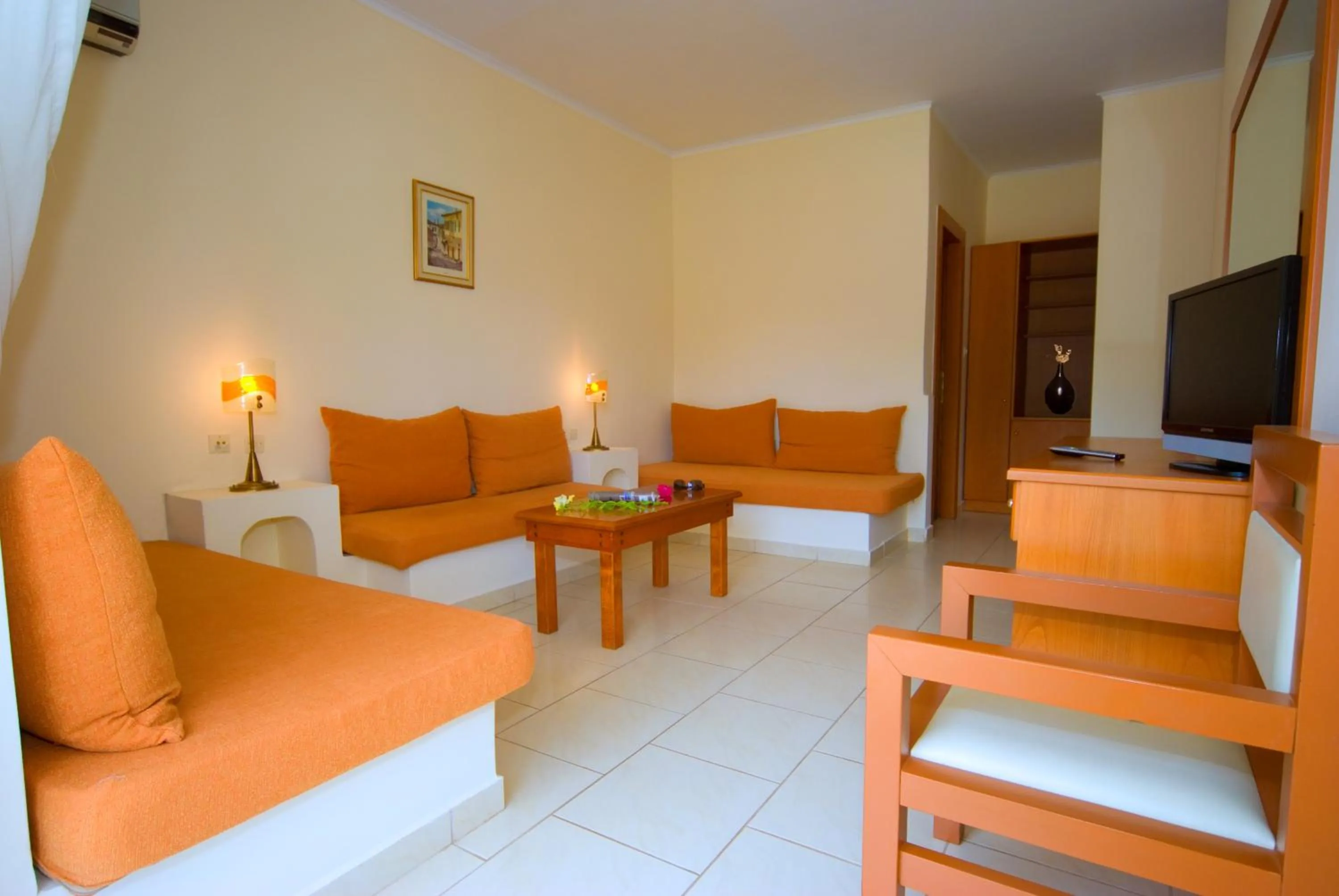 Living room in Porfi Beach Hotel