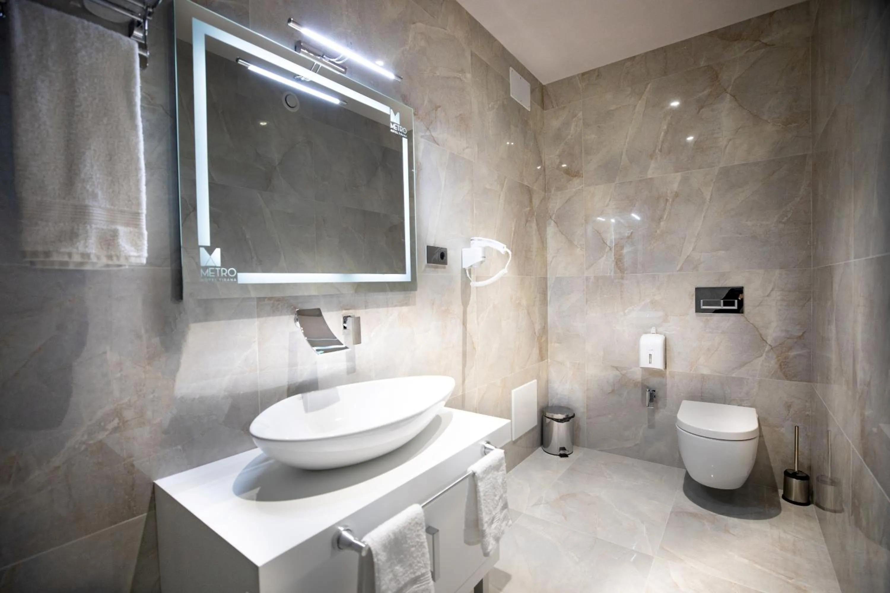 Bathroom in Metro Hotel Tirana