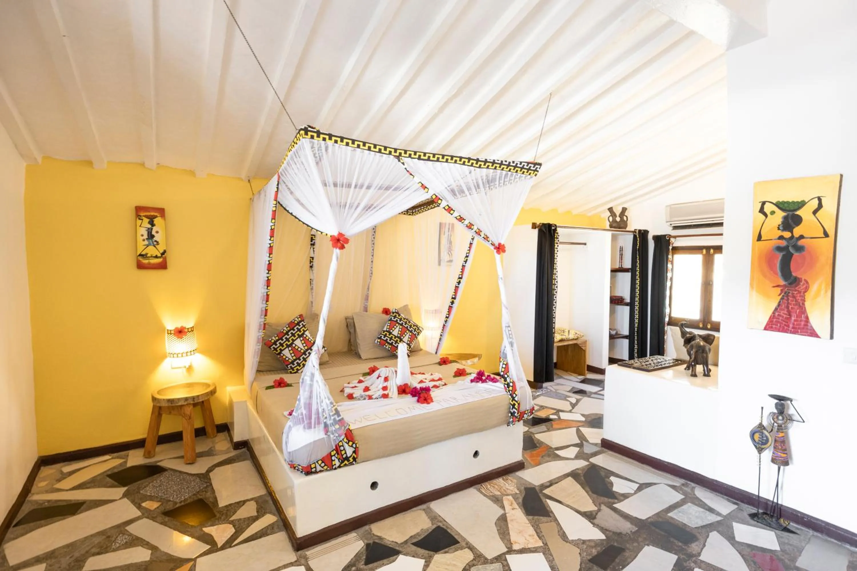 Bed in Paradise Beach Resort & Spa