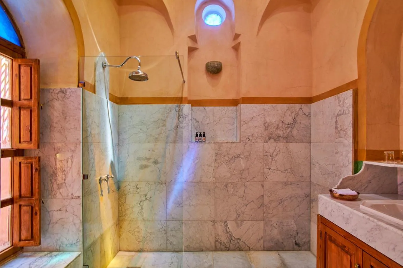 Shower in Al Moudira Hotel