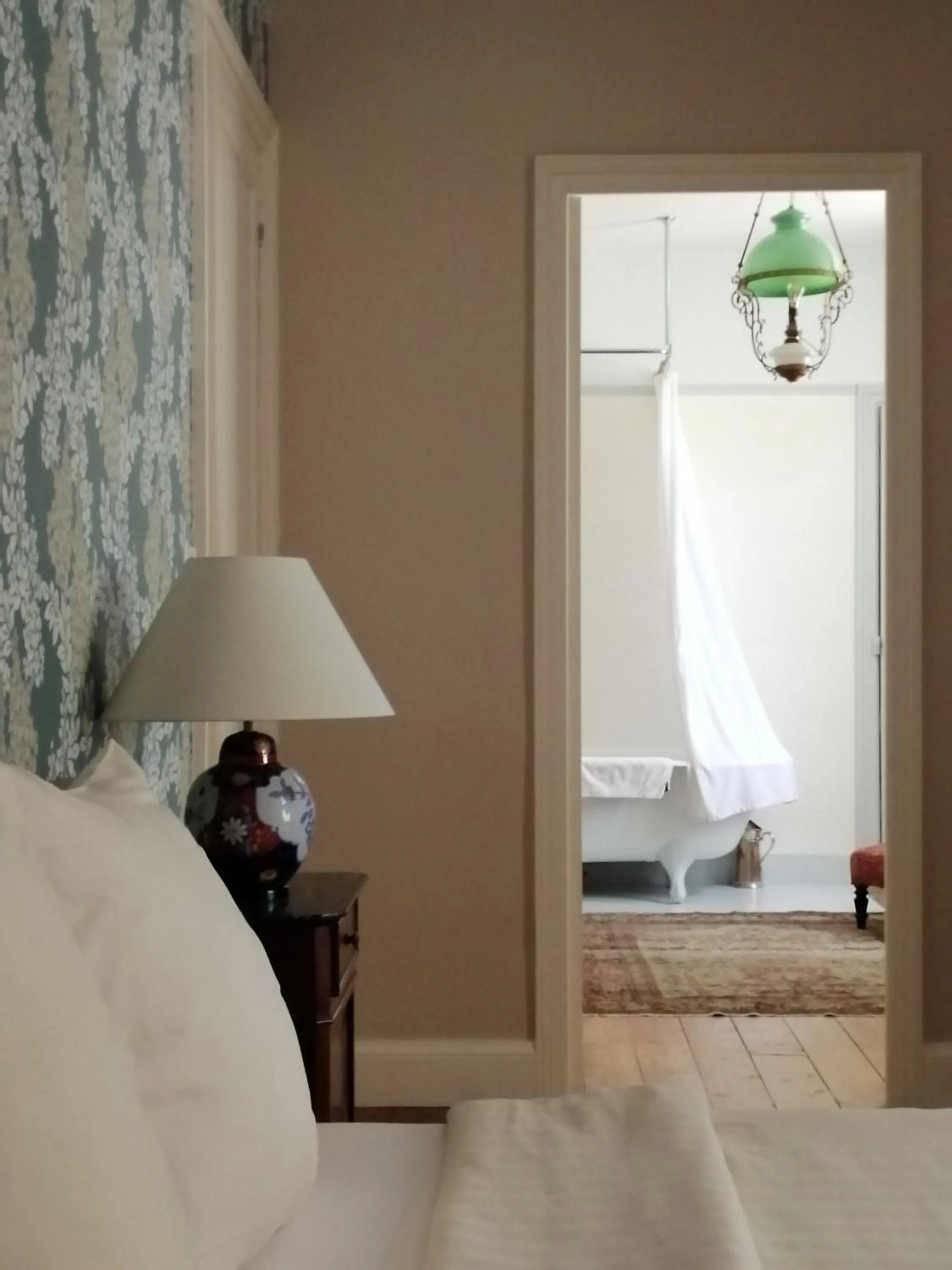 Bathroom, Bed in Domaine de La Brugere