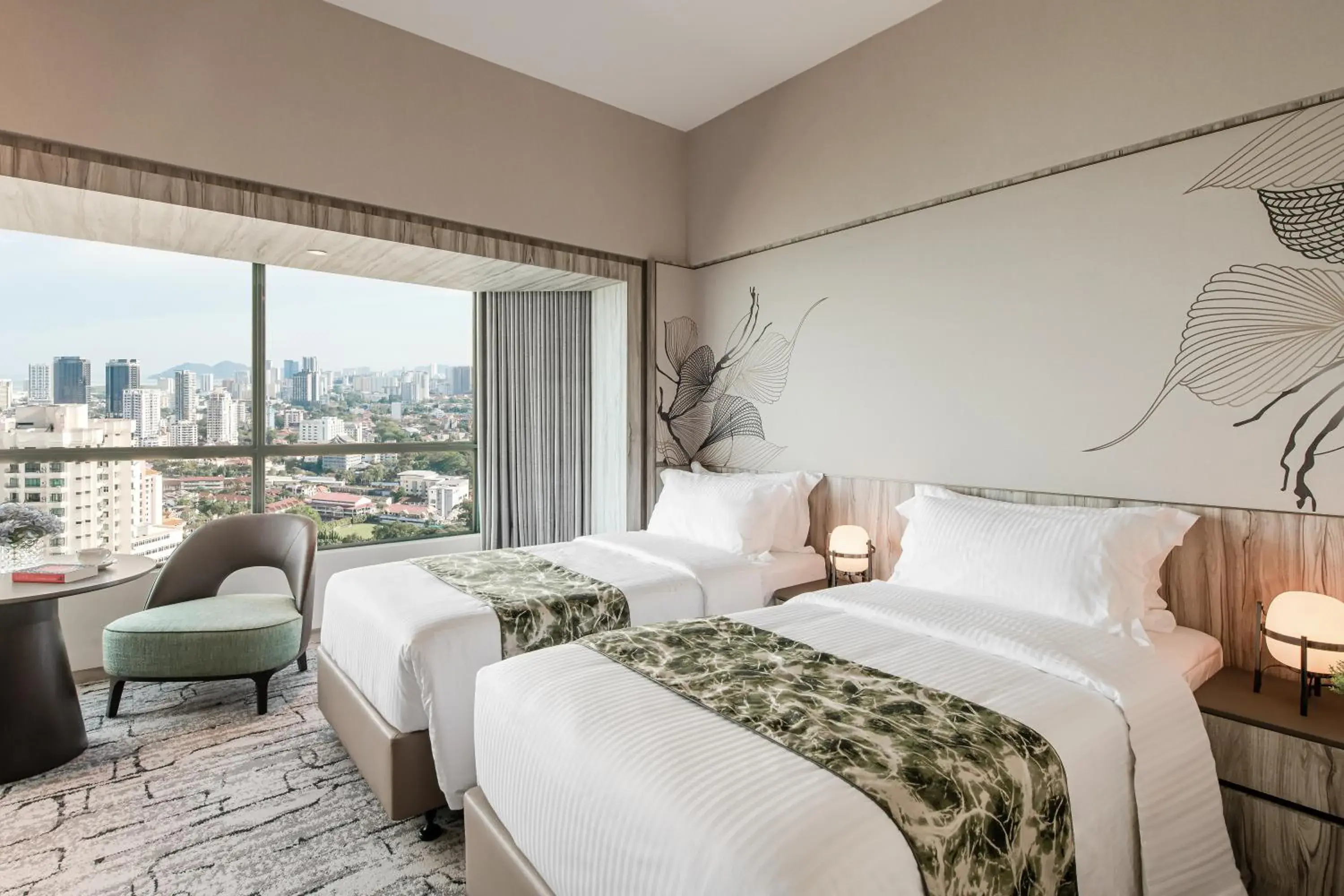 Studio Deluxe Twin City View in Ascott Gurney Penang Studio Deluxe Twin City View in Ascott Gurney Penang