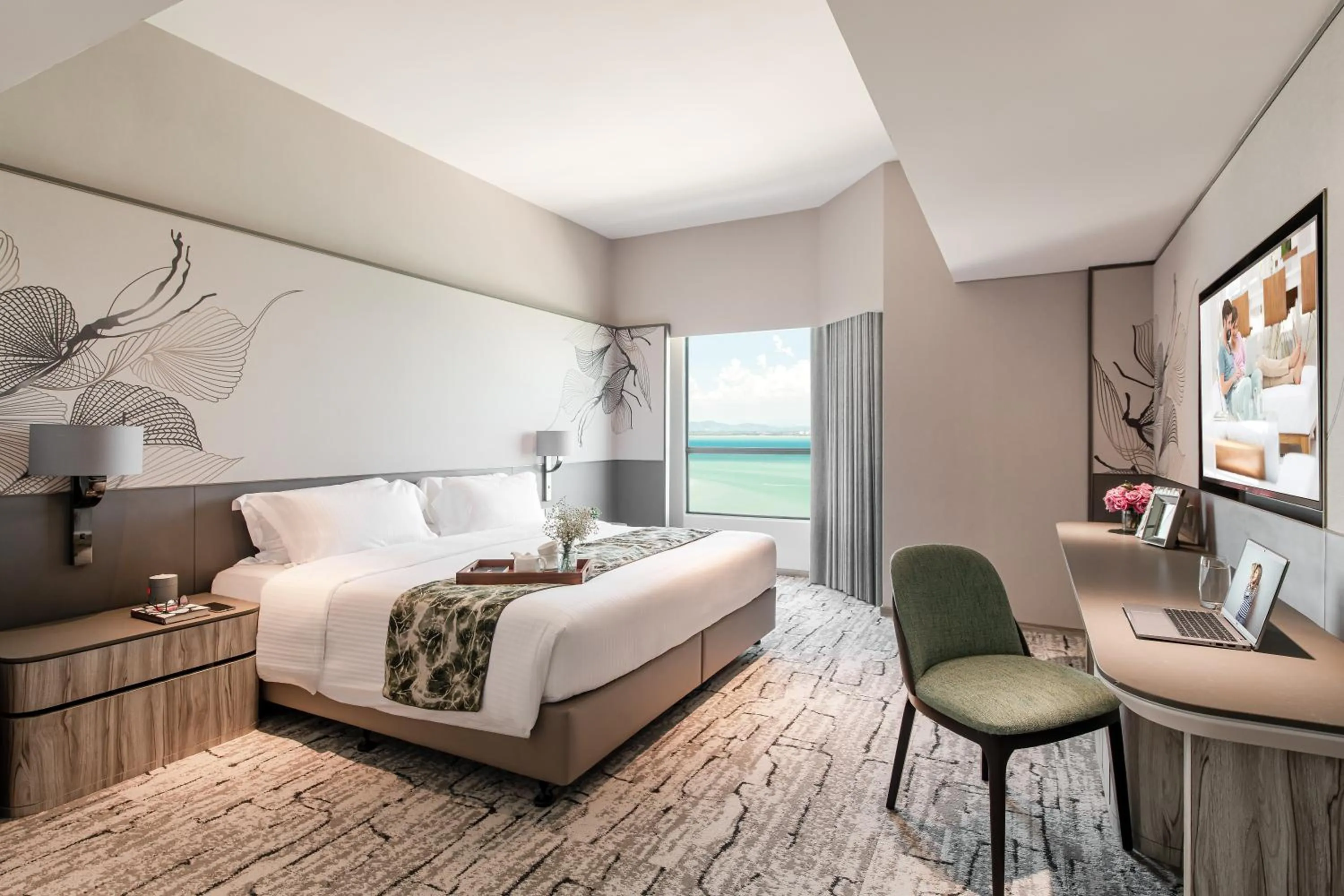 View (from property/room), Bed in Ascott Gurney Penang