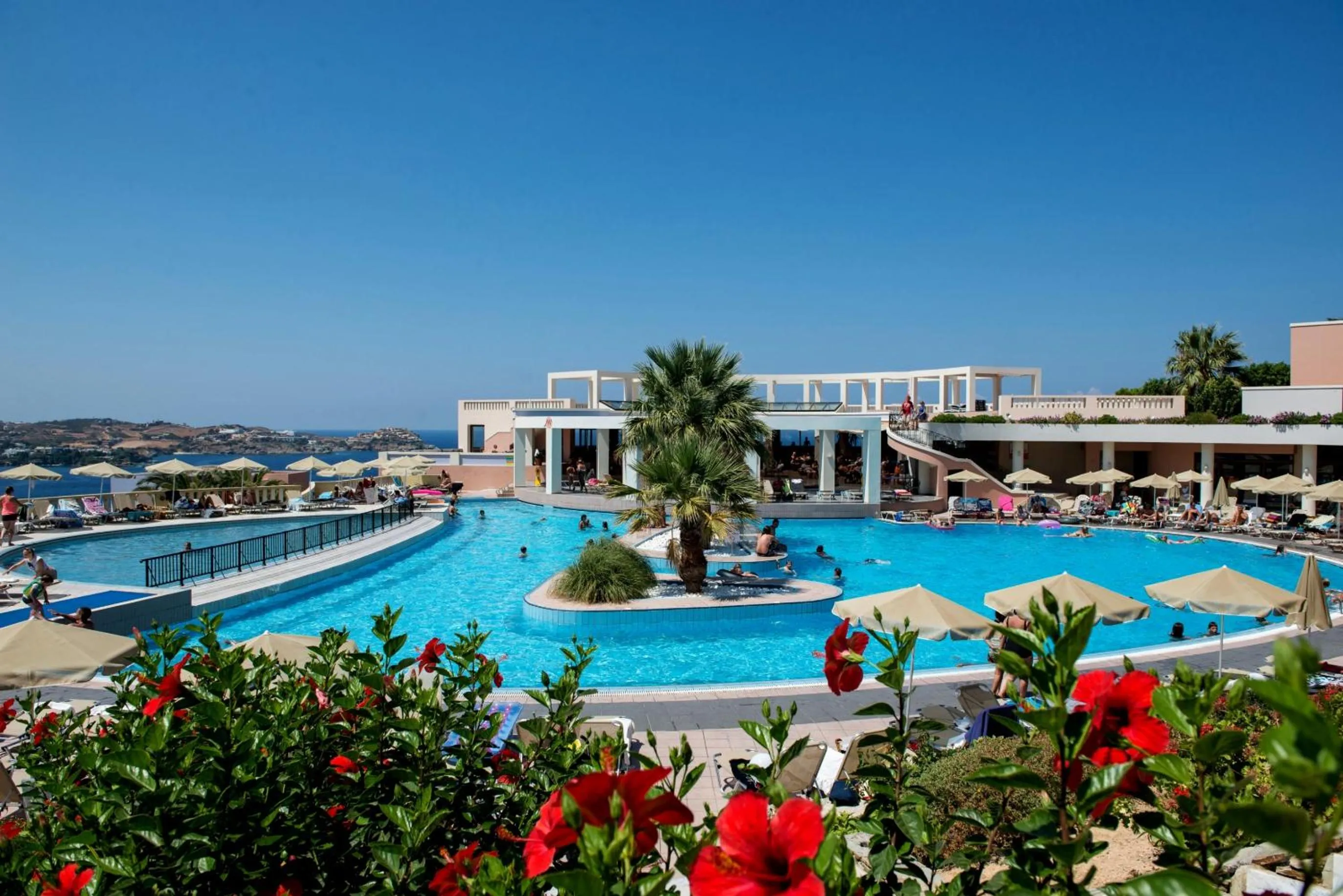 Pool view in Athina Palace Resort & Spa
