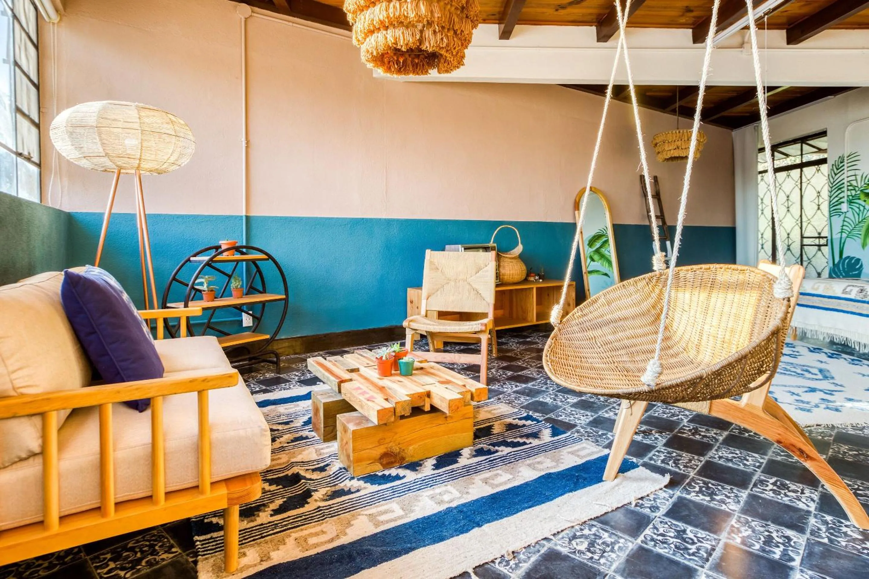 Seating area in Socialtel Atitlan