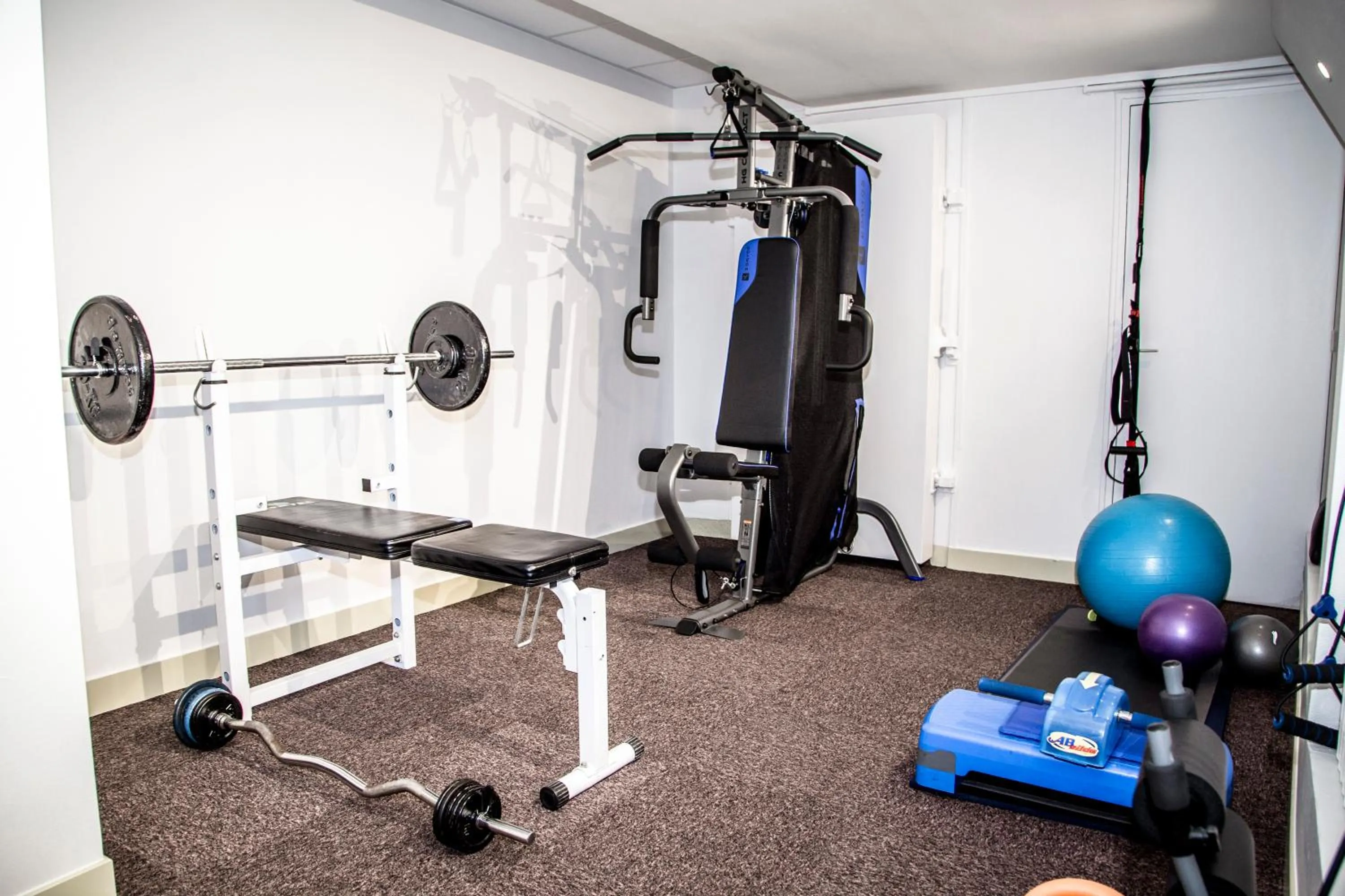Fitness centre/facilities in Hotel De La Pommeraie