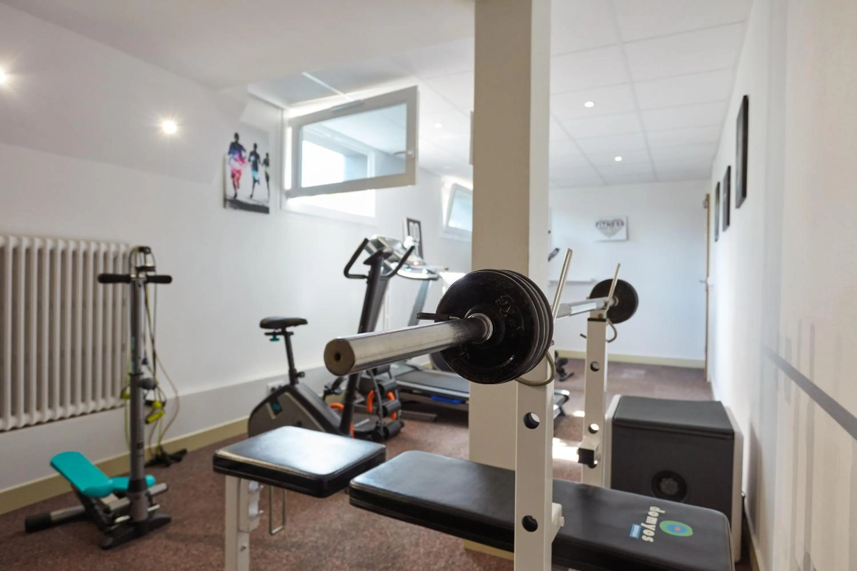 Fitness centre/facilities in Hotel De La Pommeraie