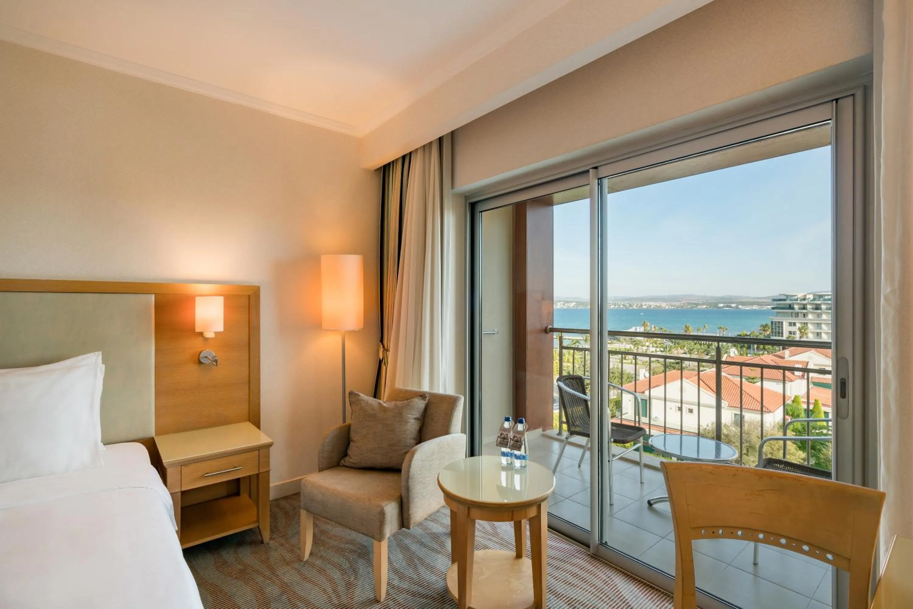 View (from property/room), Bed in Radisson Blu Resort & Spa Cesme