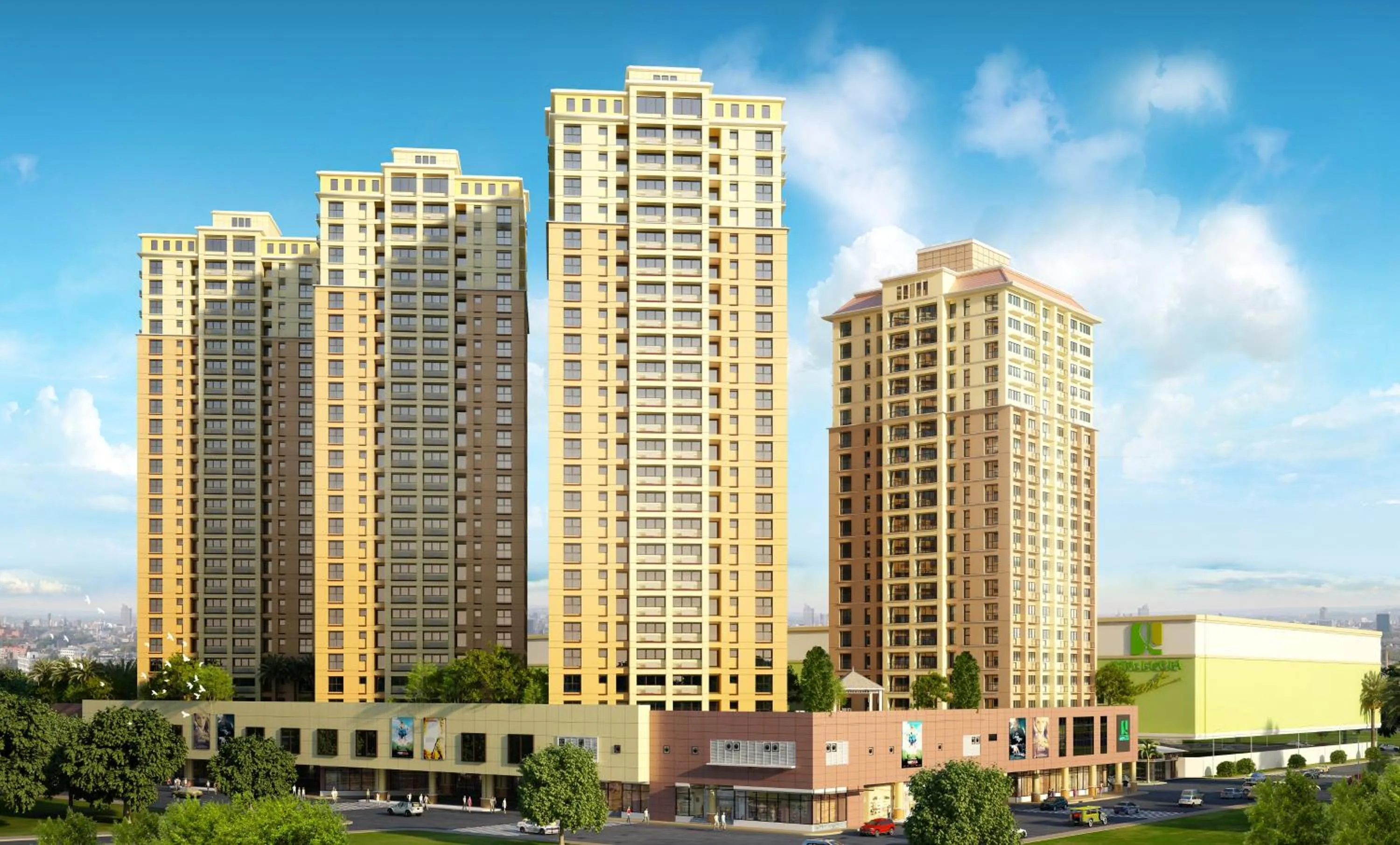 Property building in Santorini Hotel