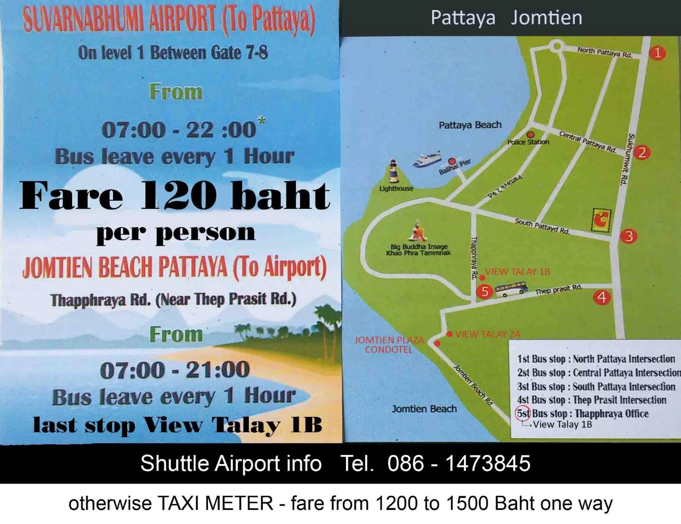 Area and facilities in B&B view talay 1 jomtien pattaya