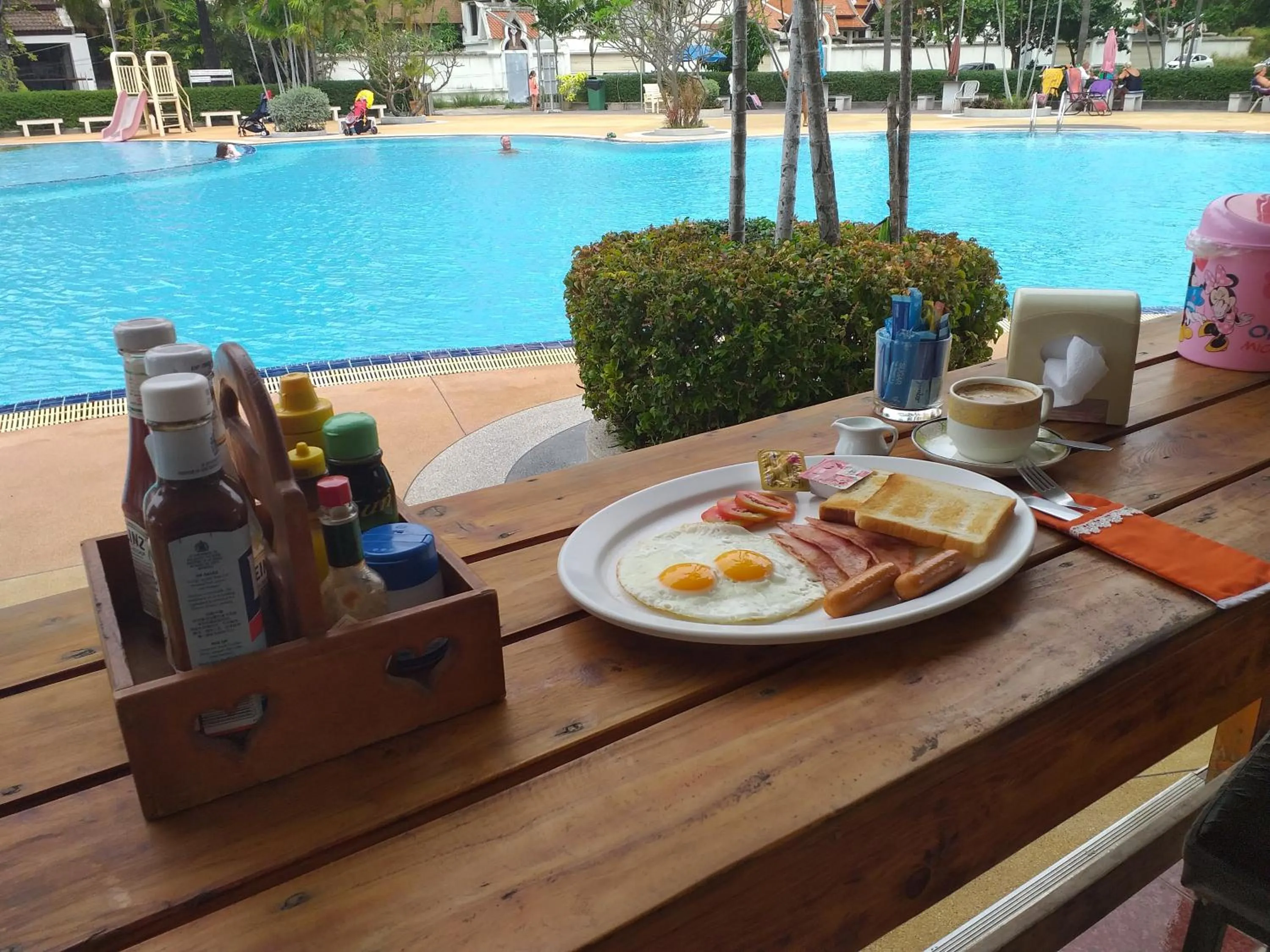 American breakfast in B&B view talay 1 jomtien pattaya