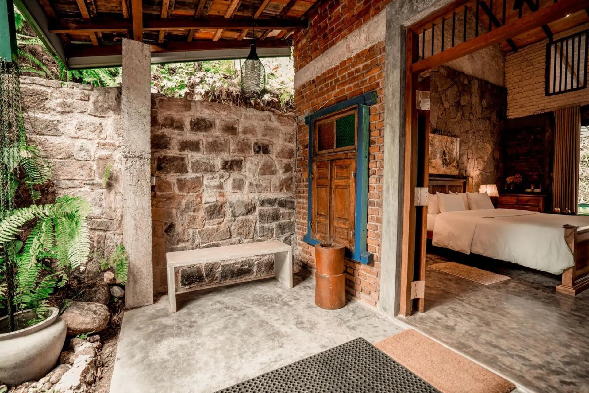 Patio, Bed in Arsulana Eco Lodge & Spa