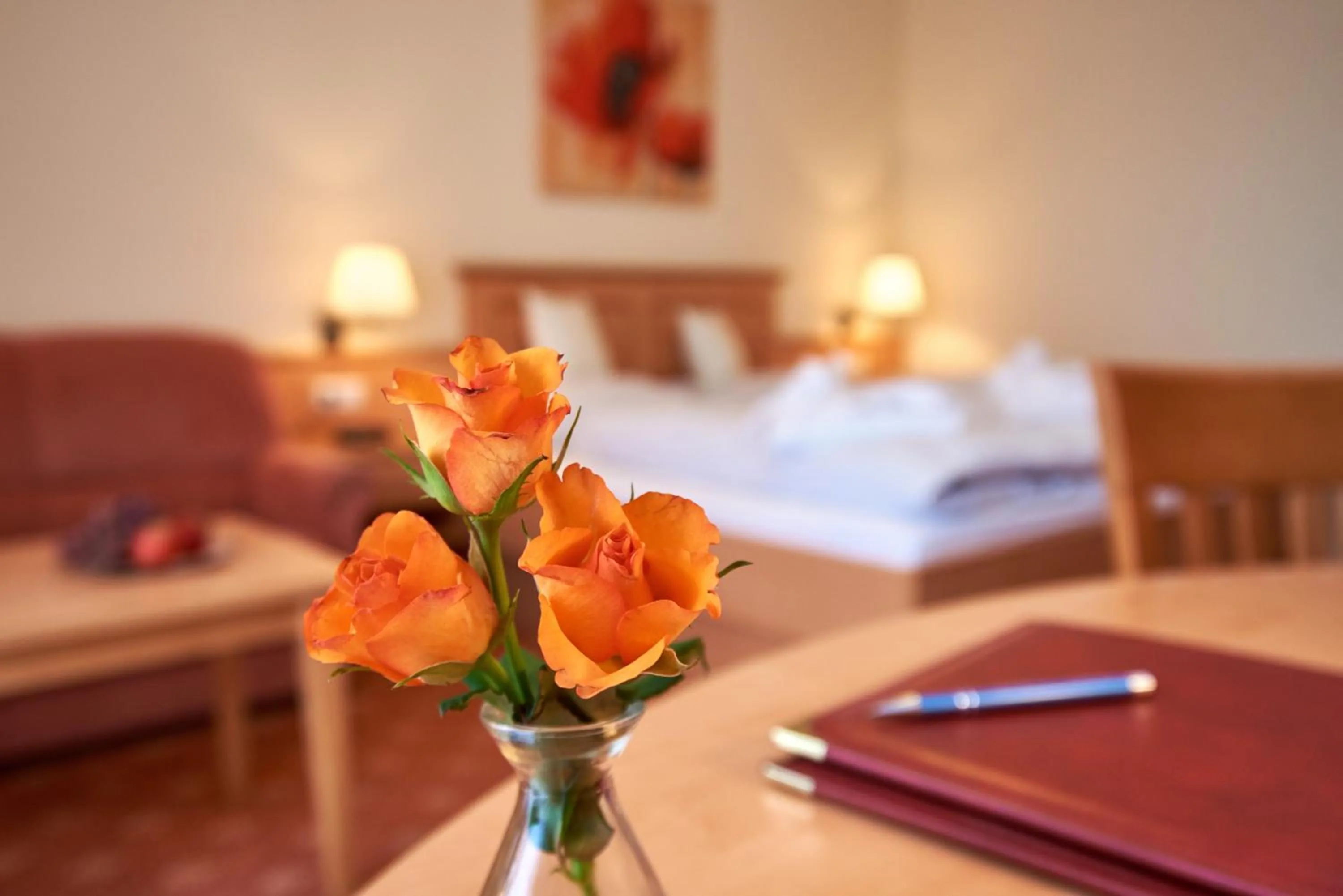 Decorative detail, Bed in Apparthotel Minerva Diana Octavia