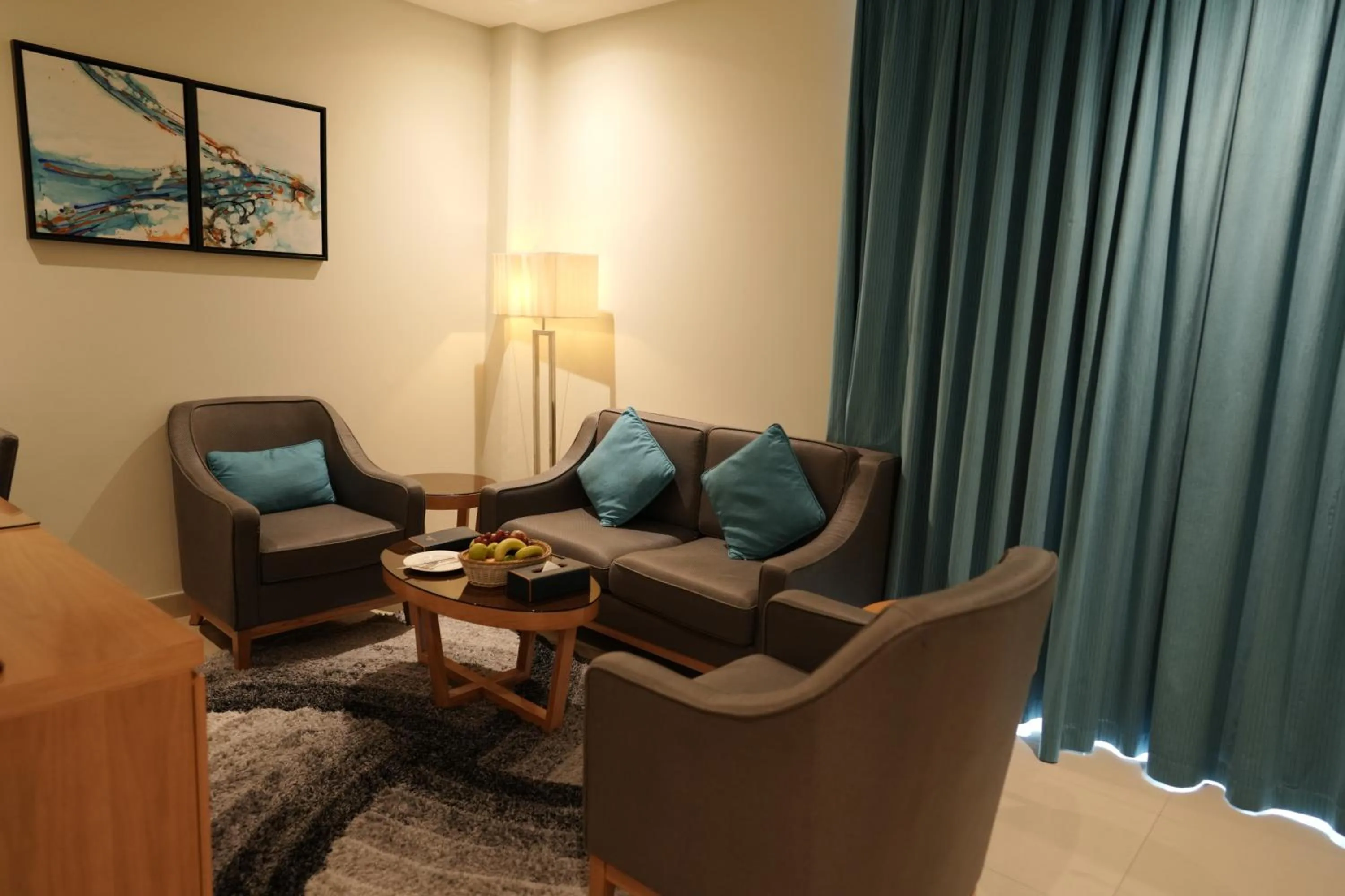 Seating area in Meshal Hotel