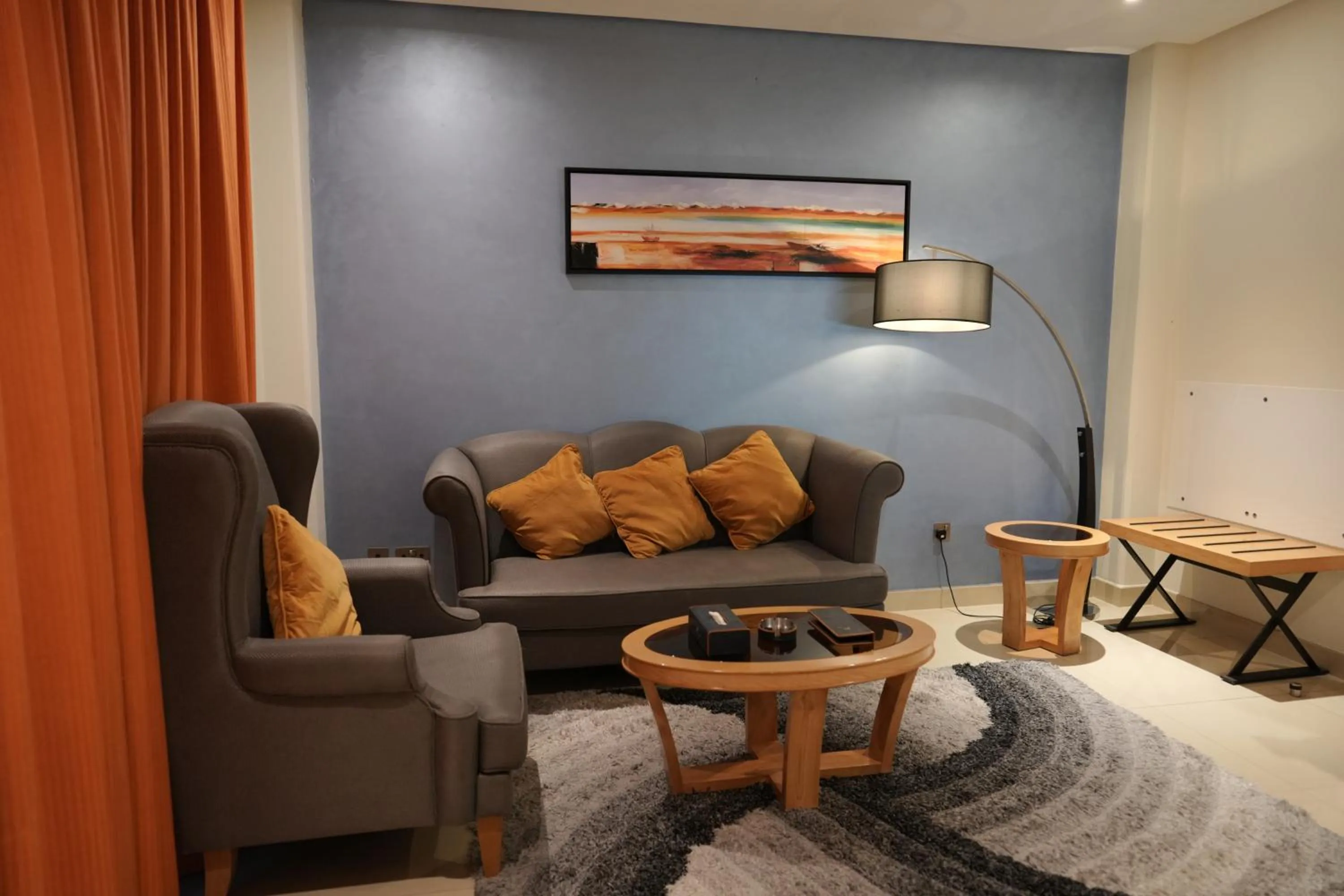 Seating area in Meshal Hotel