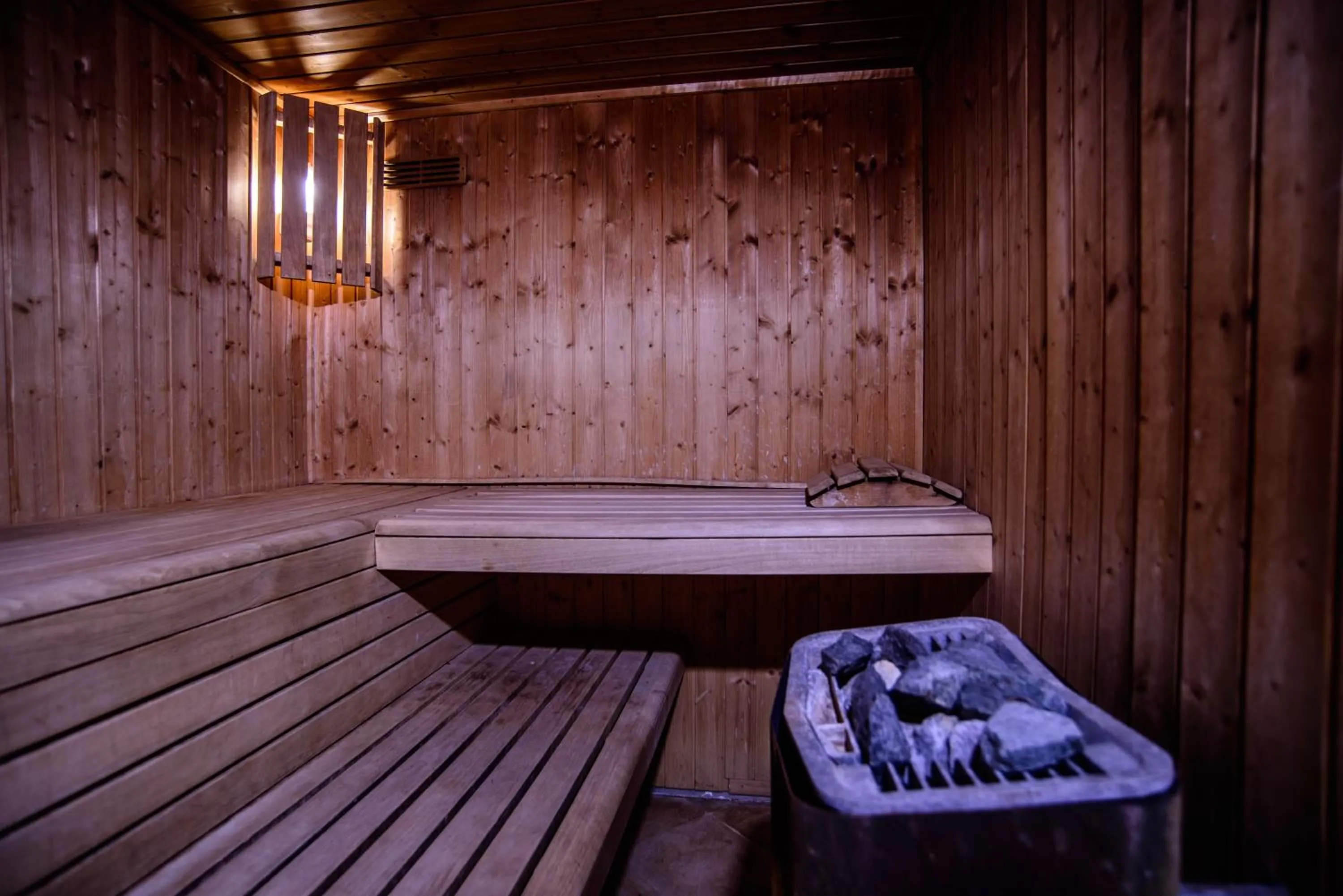 Sauna in Suites Hôtel Les Charmilles & Spa