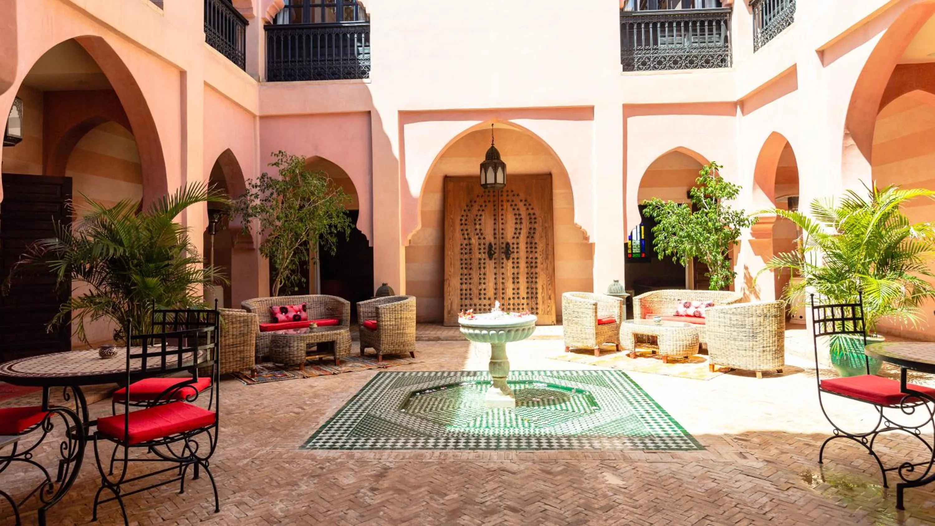 Inner courtyard view in L'OLIVERAIE DE L'ATLAS