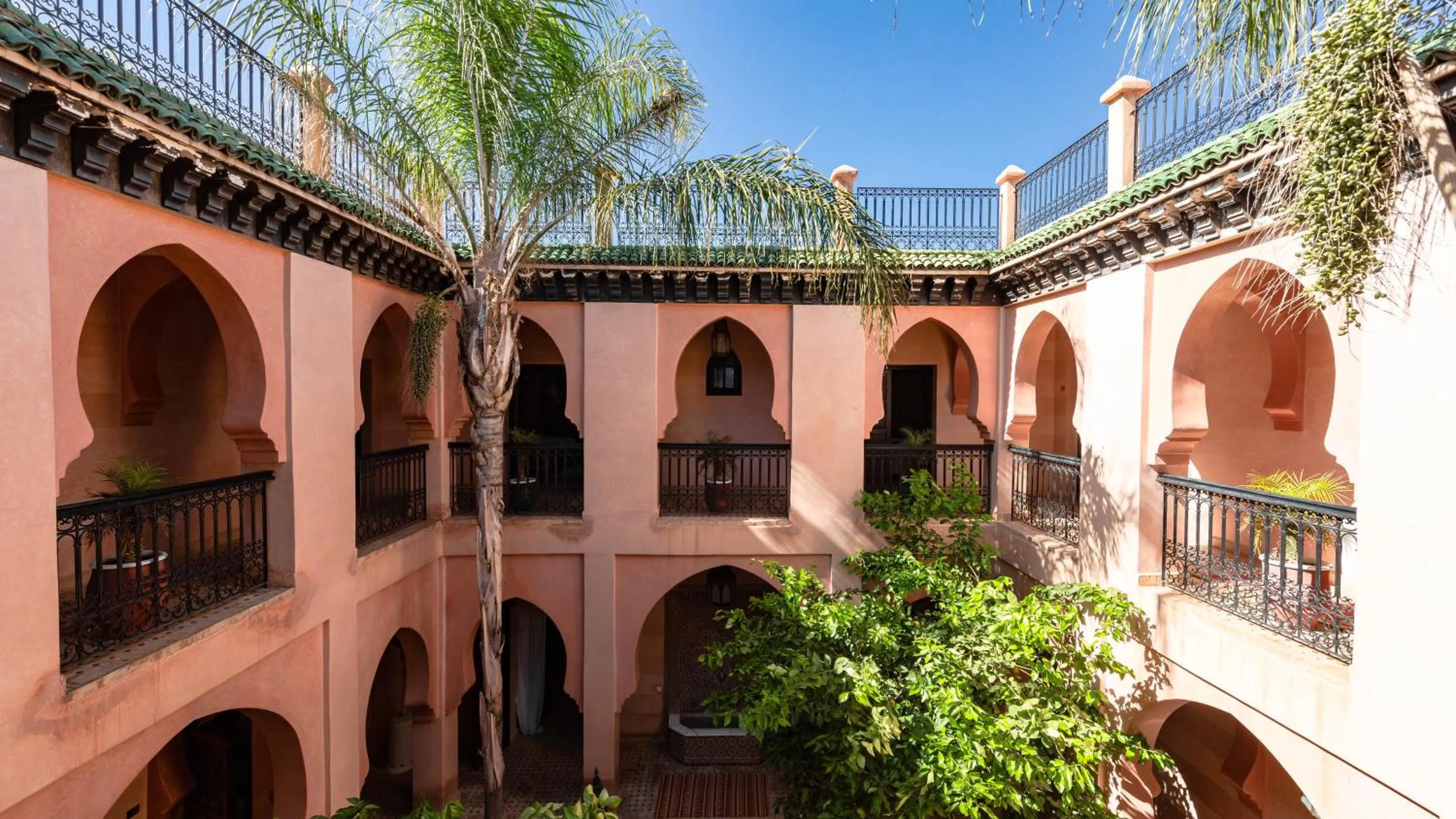 Inner courtyard view in L'OLIVERAIE DE L'ATLAS
