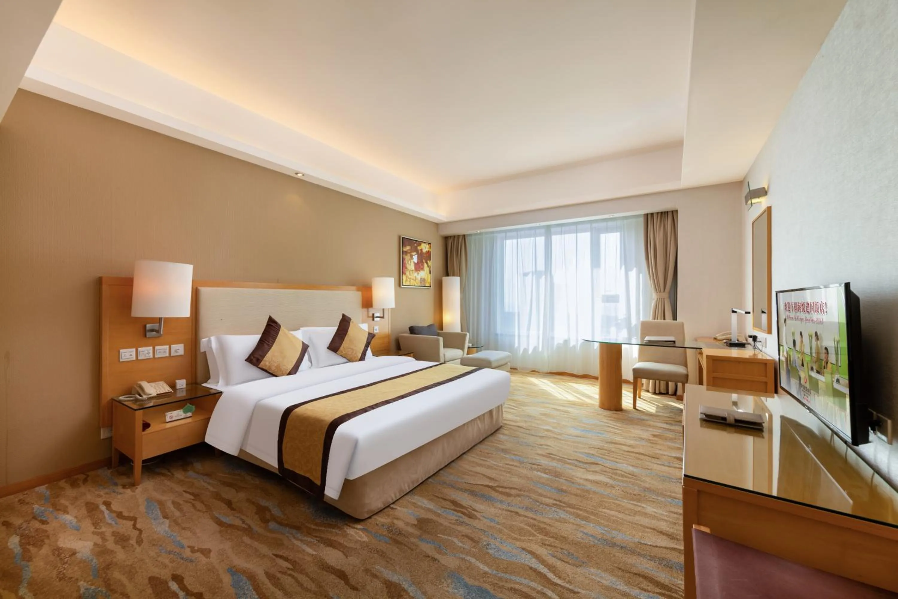 Bedroom, Bed in Weihai Haiyue Jianguo Hotel