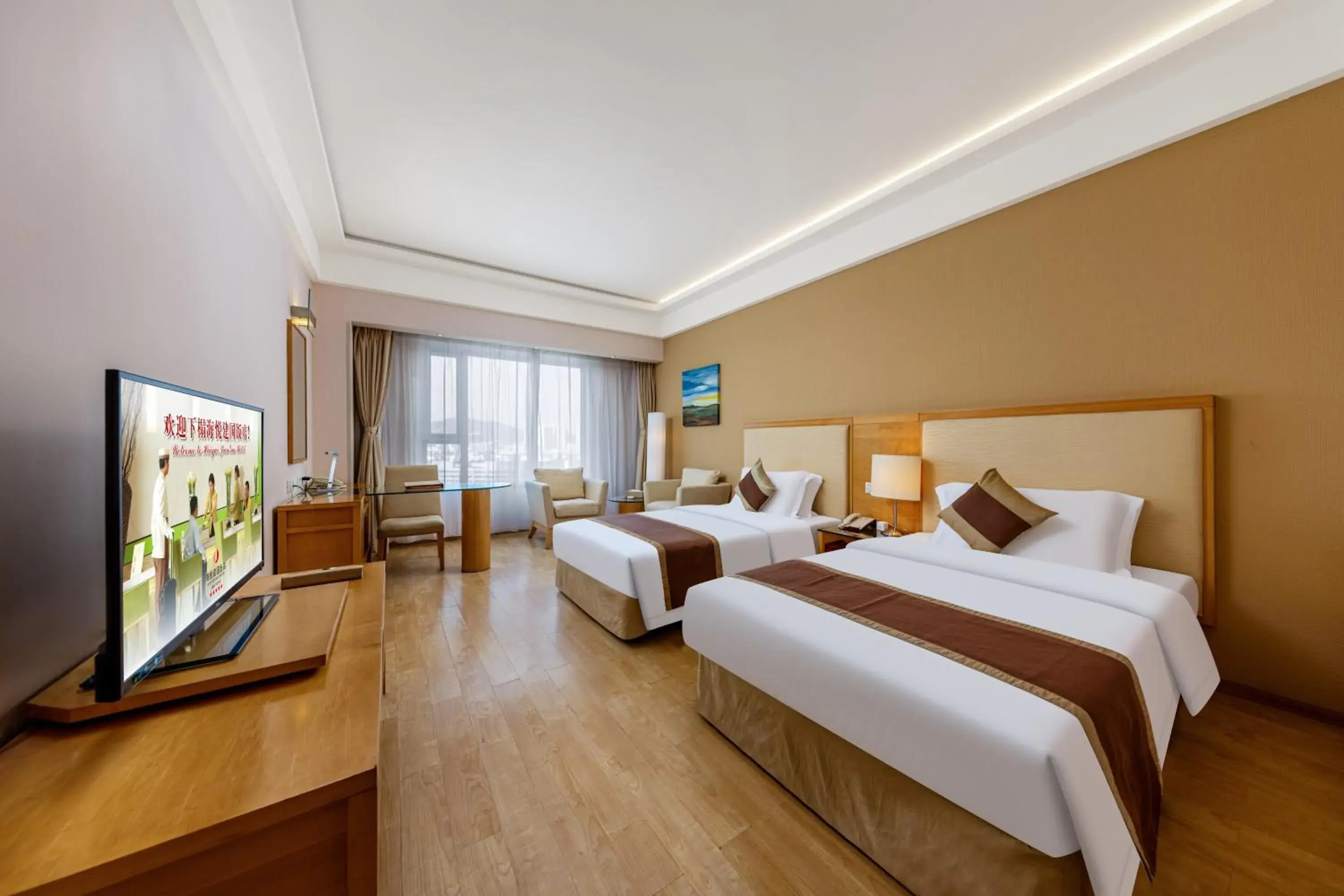 Superior Twin Room in Weihai Haiyue Jianguo Hotel Superior Twin Room in Weihai Haiyue Jianguo Hotel