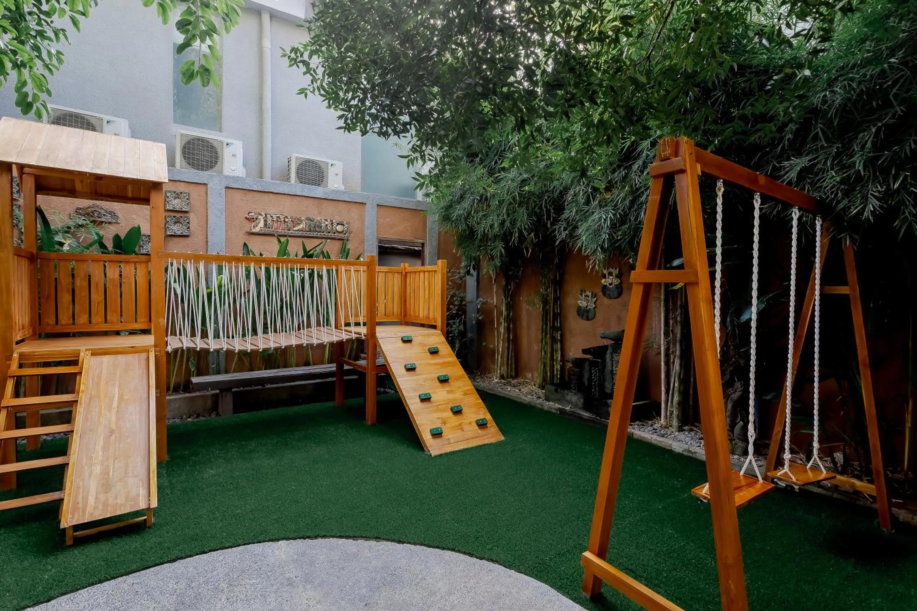 Children play ground in Fourteen Roses Boutique Hotel, Kuta