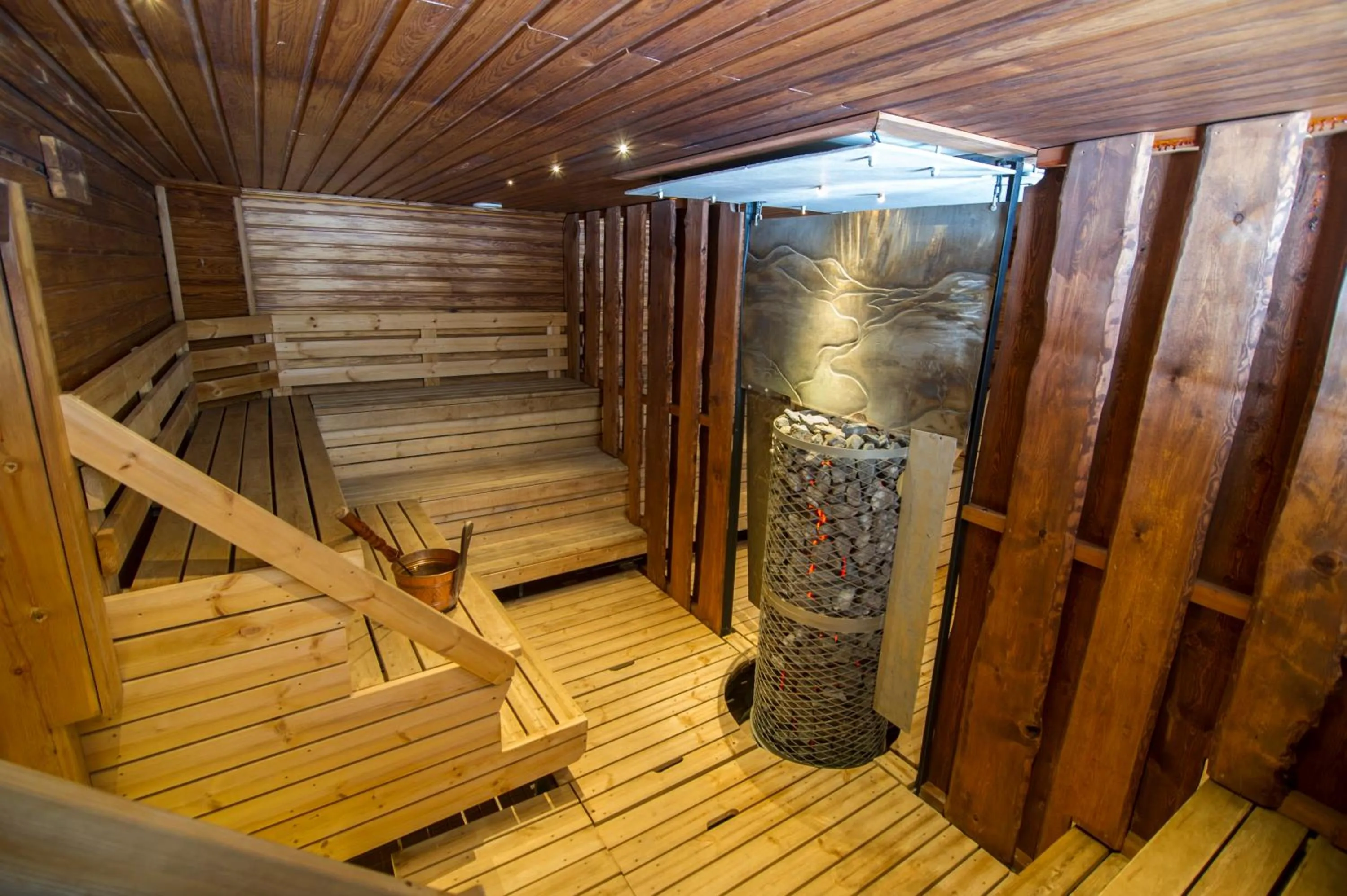 Sauna in Harriniva Adventure Resort Cabins