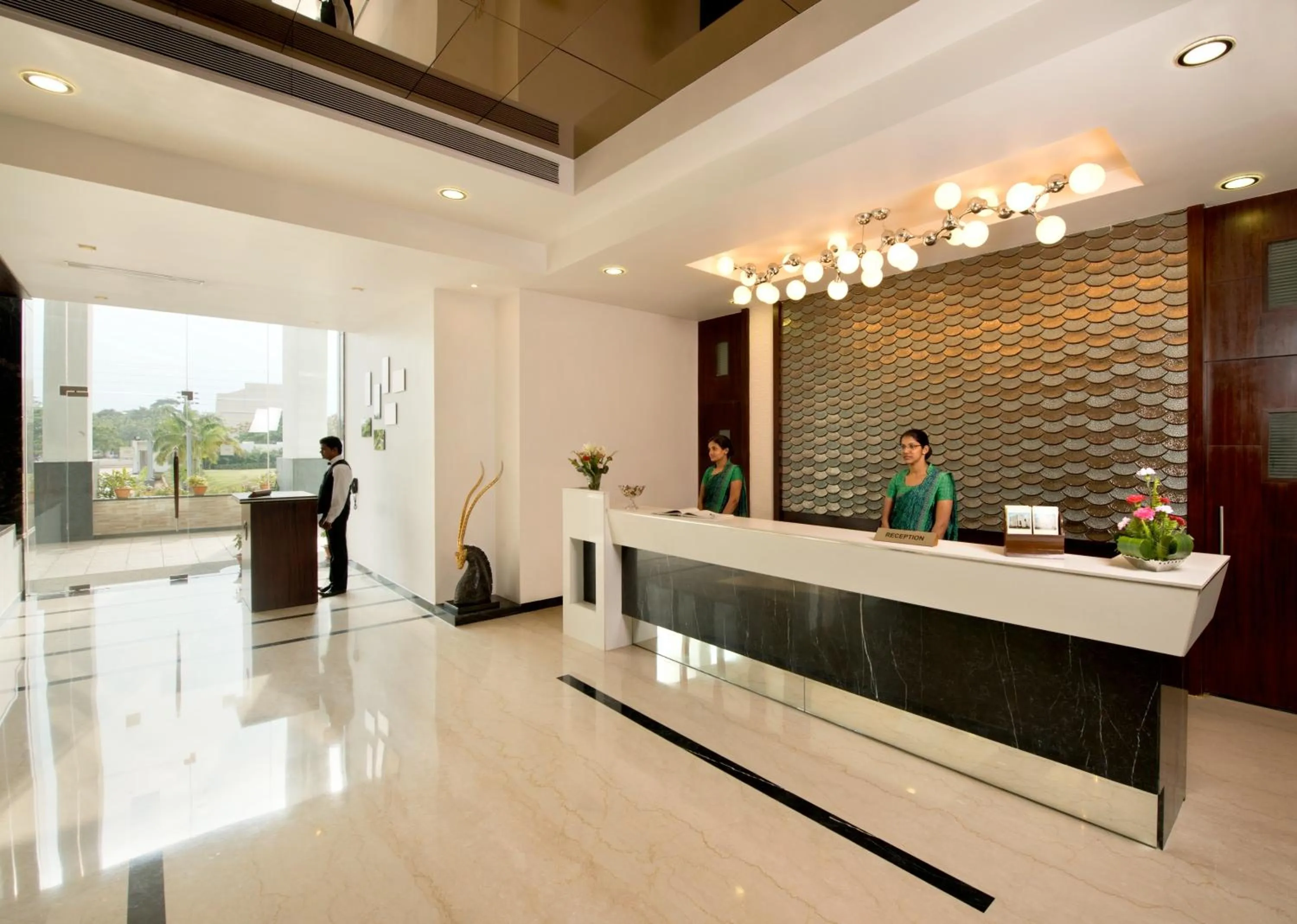 Lobby or reception in Hotel Sandy's Tower