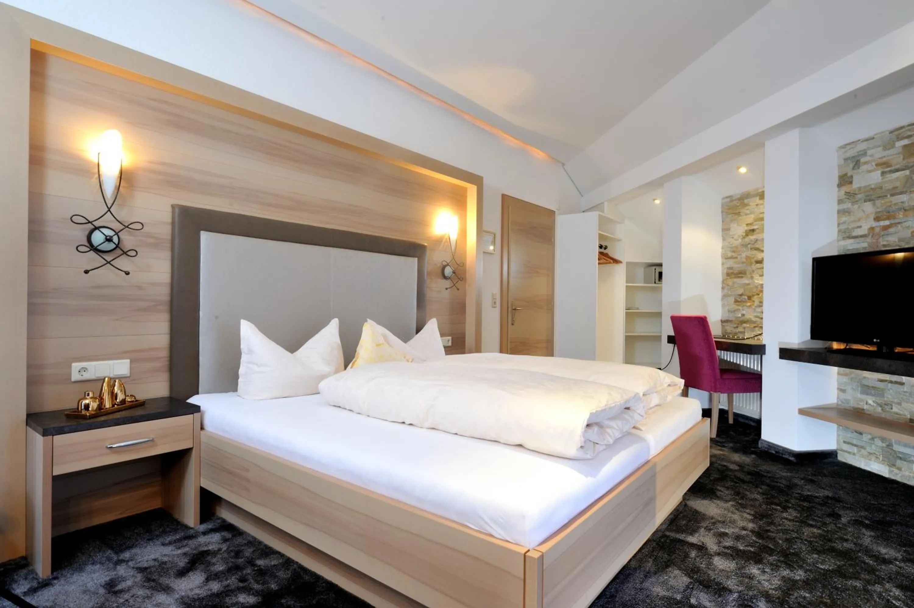 Bedroom, Bed in Hotel Garni Stefanie