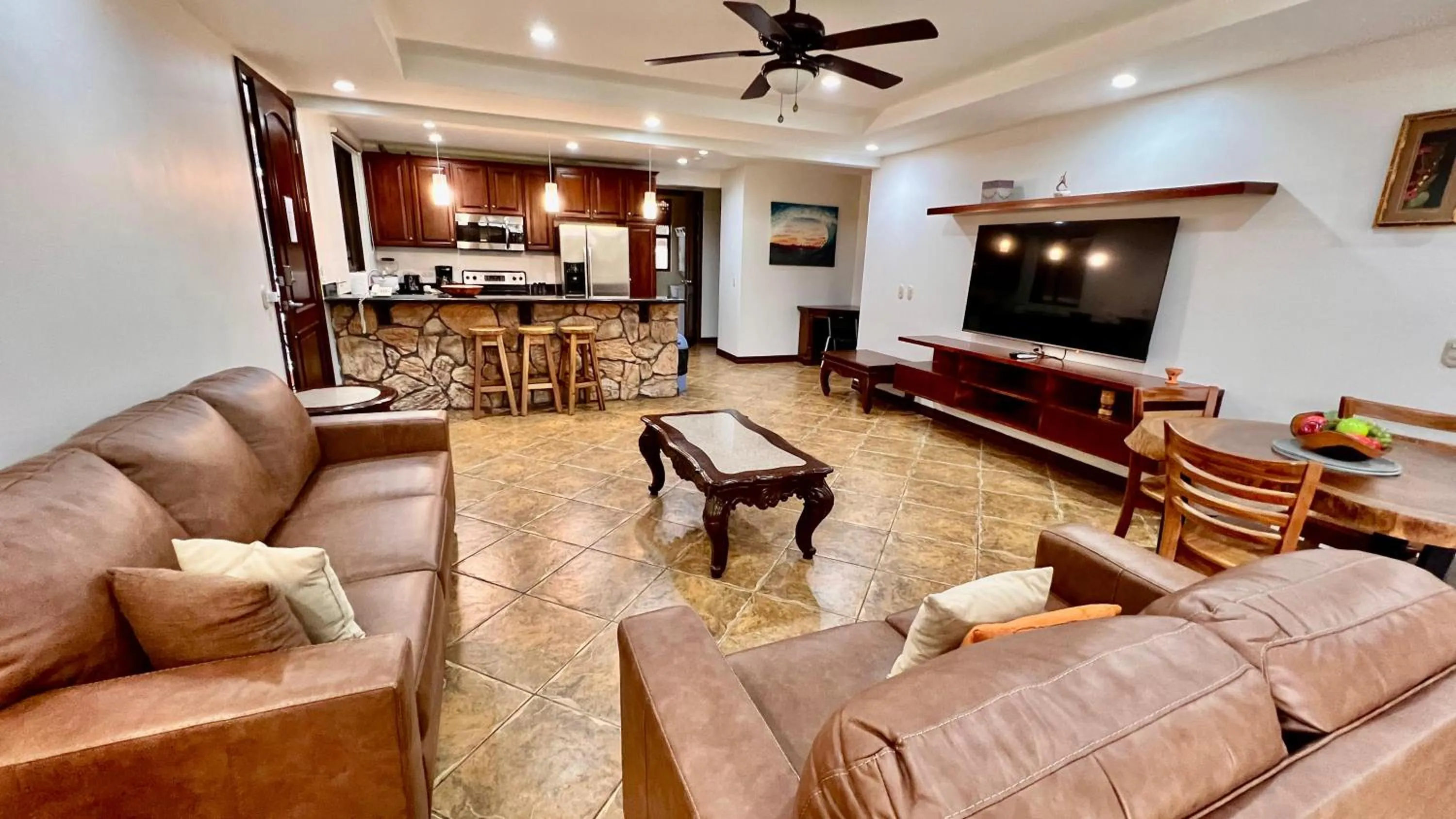 Living room in Monte Carlo Luxury Condominiums
