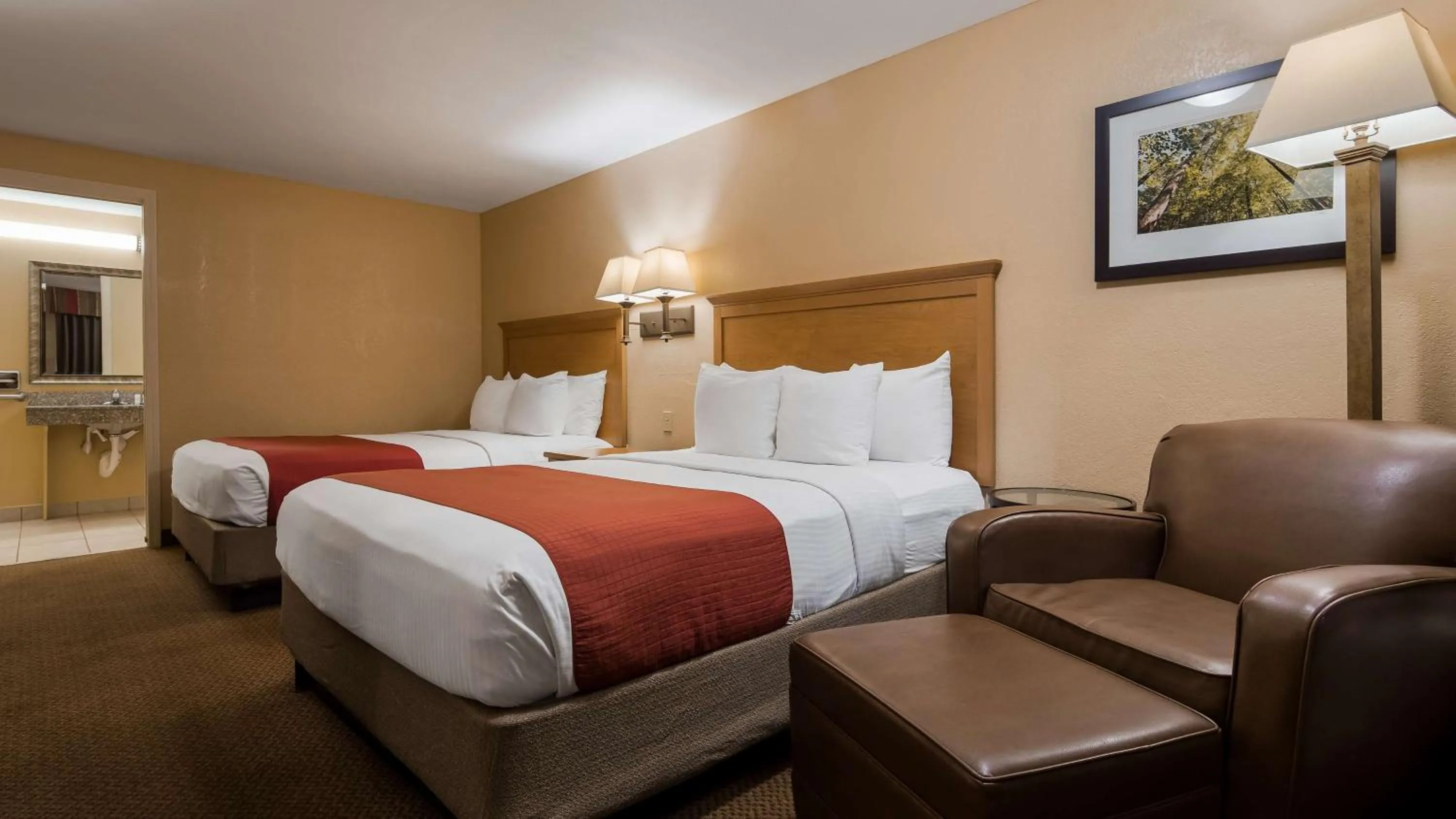 Bathroom, Bed in SureStay Plus by Best Western Covington