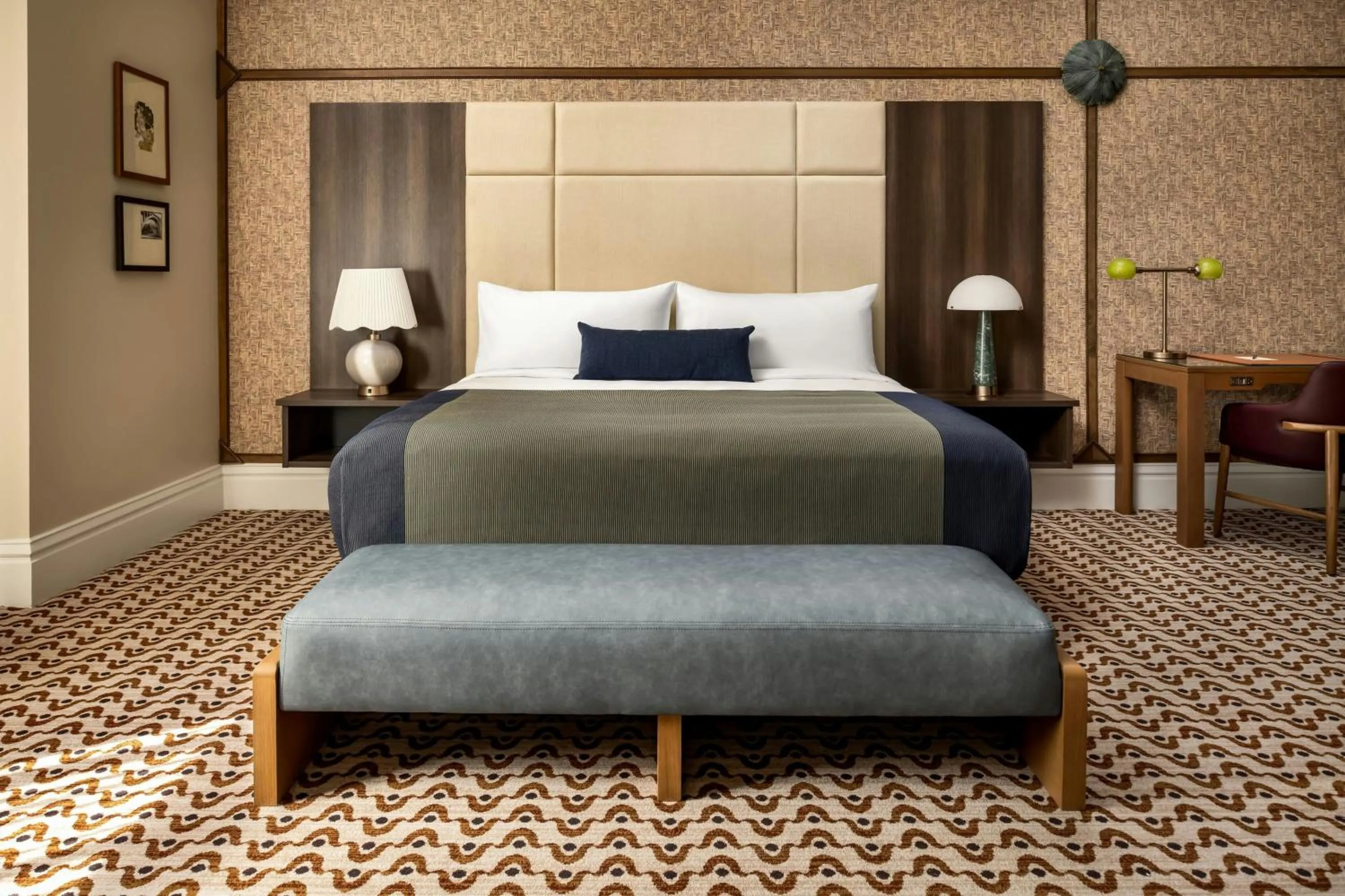 Photo of the whole room, Bed in The Louie, A Davenport Hotel, Autograph Collection