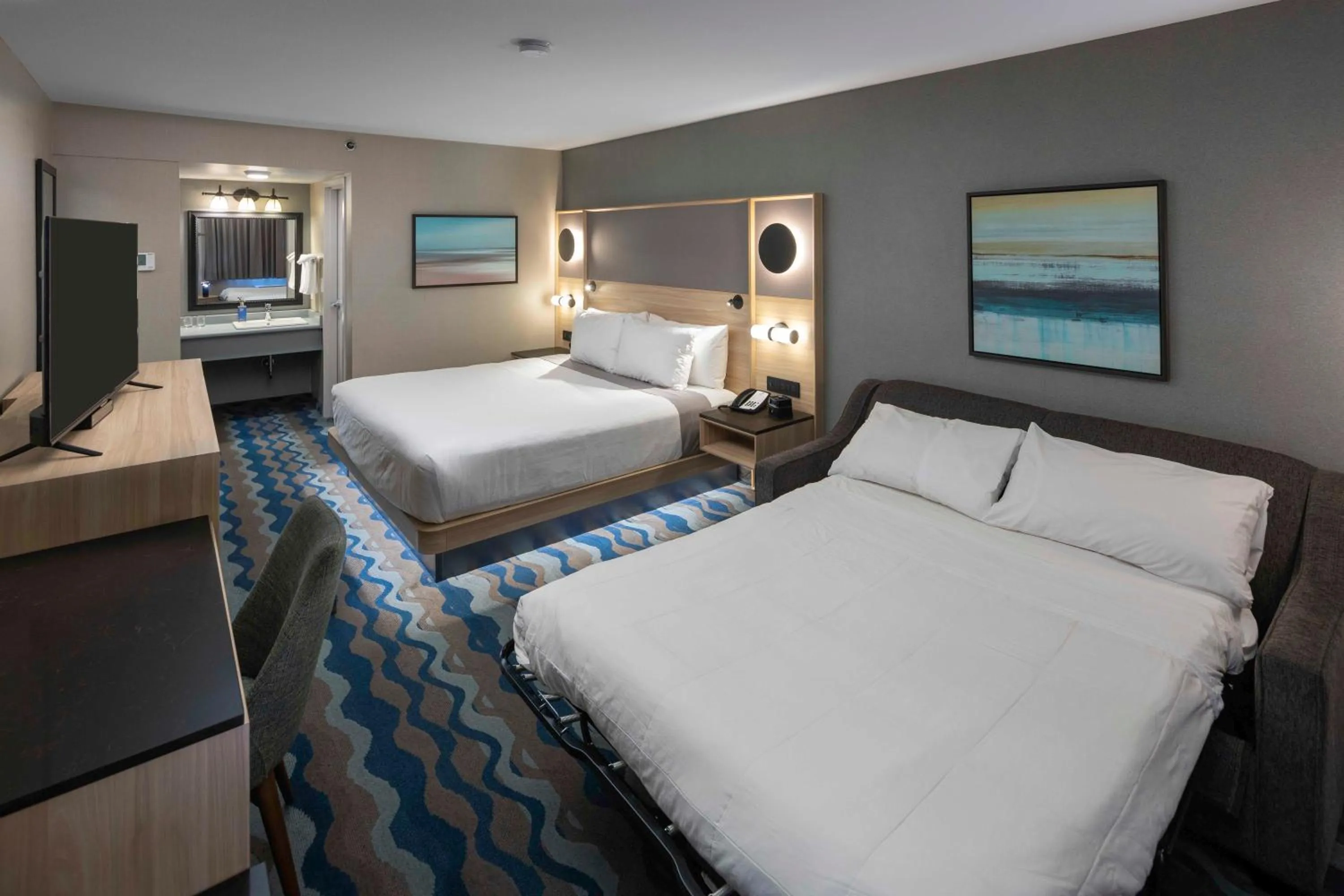 Bed in Accent Inns Burnaby