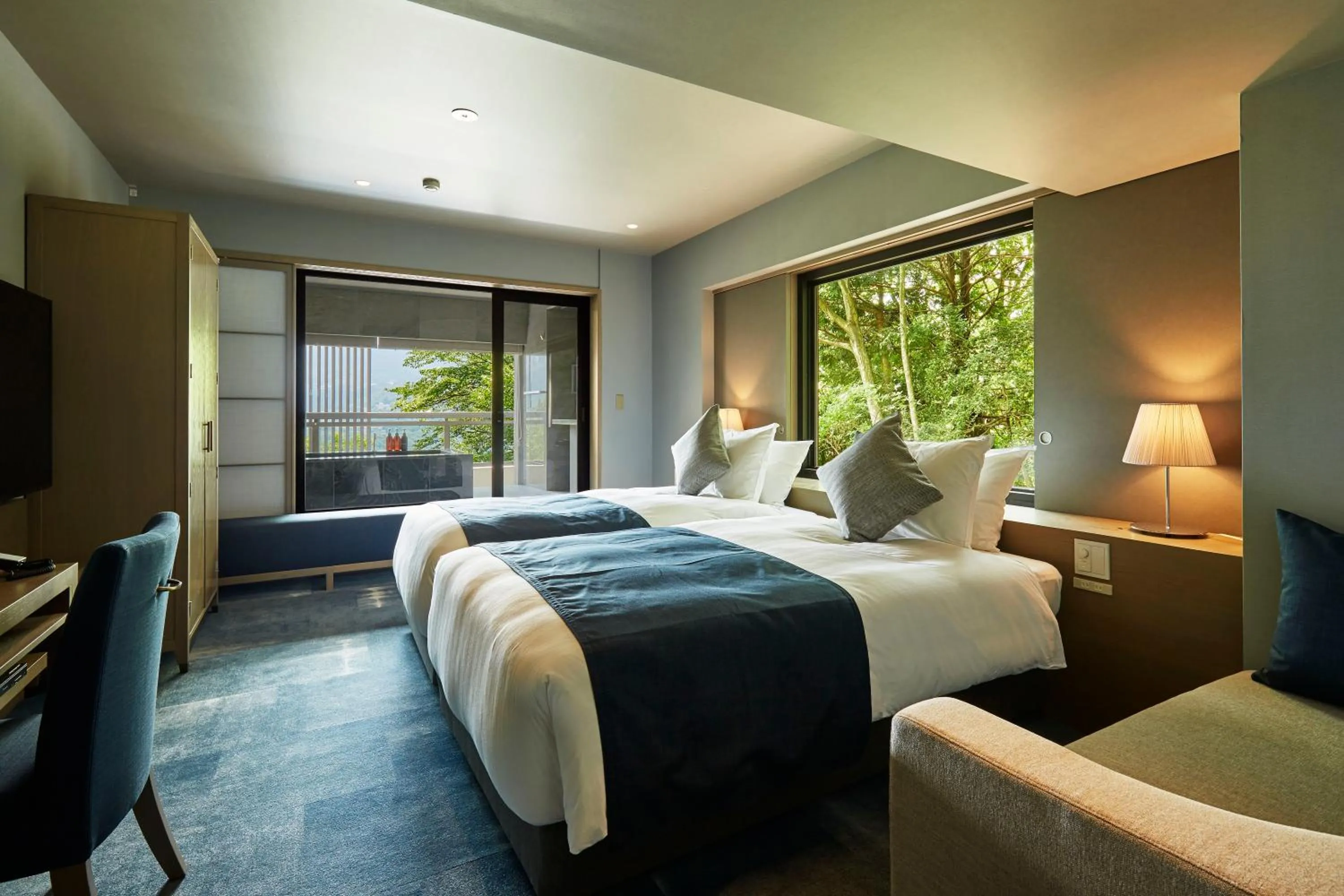 Bed in Hakone Elecasa Hotel and Spa