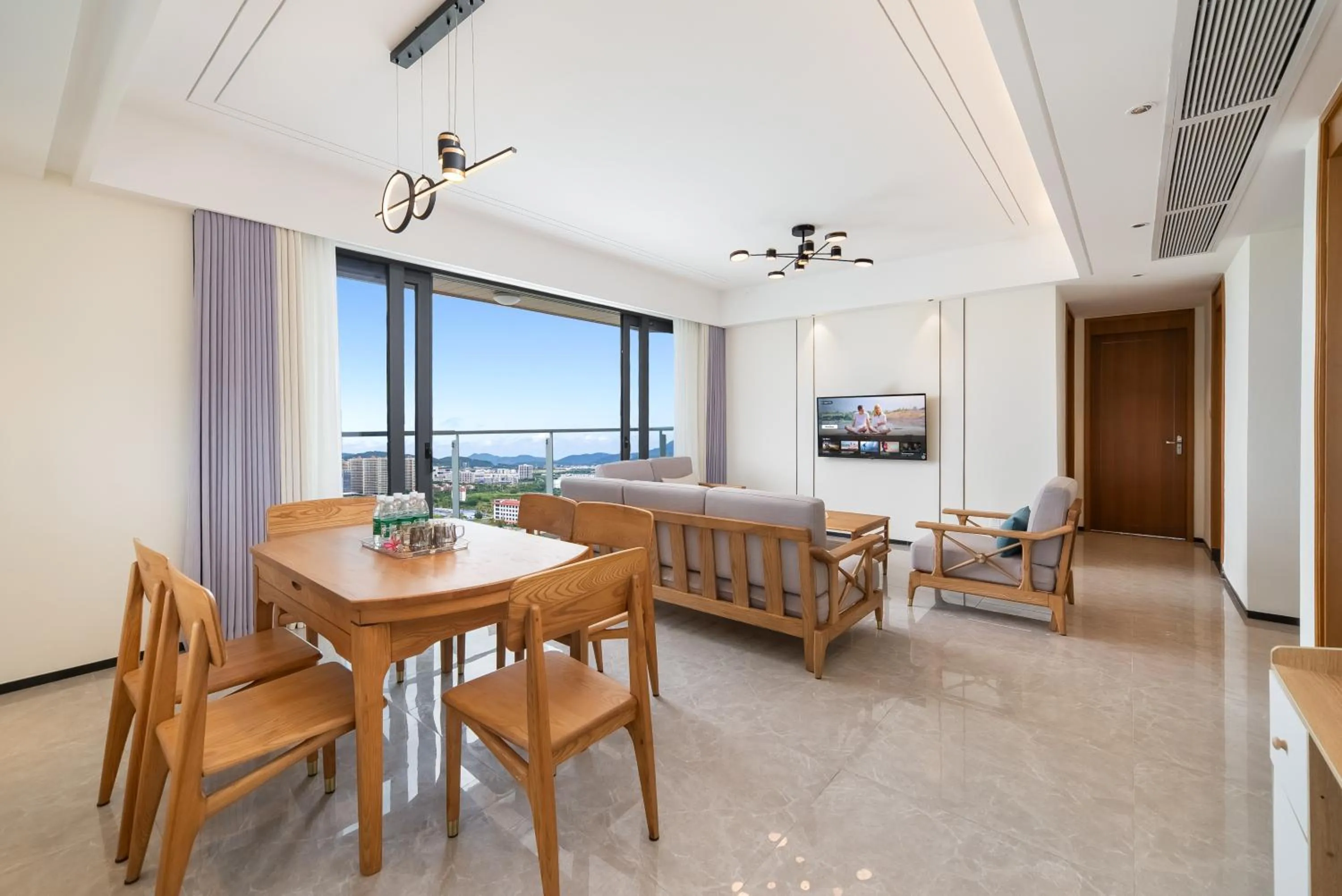 Living room in Elnob Seaview Aparthotel Hai Tang Bay Sanya