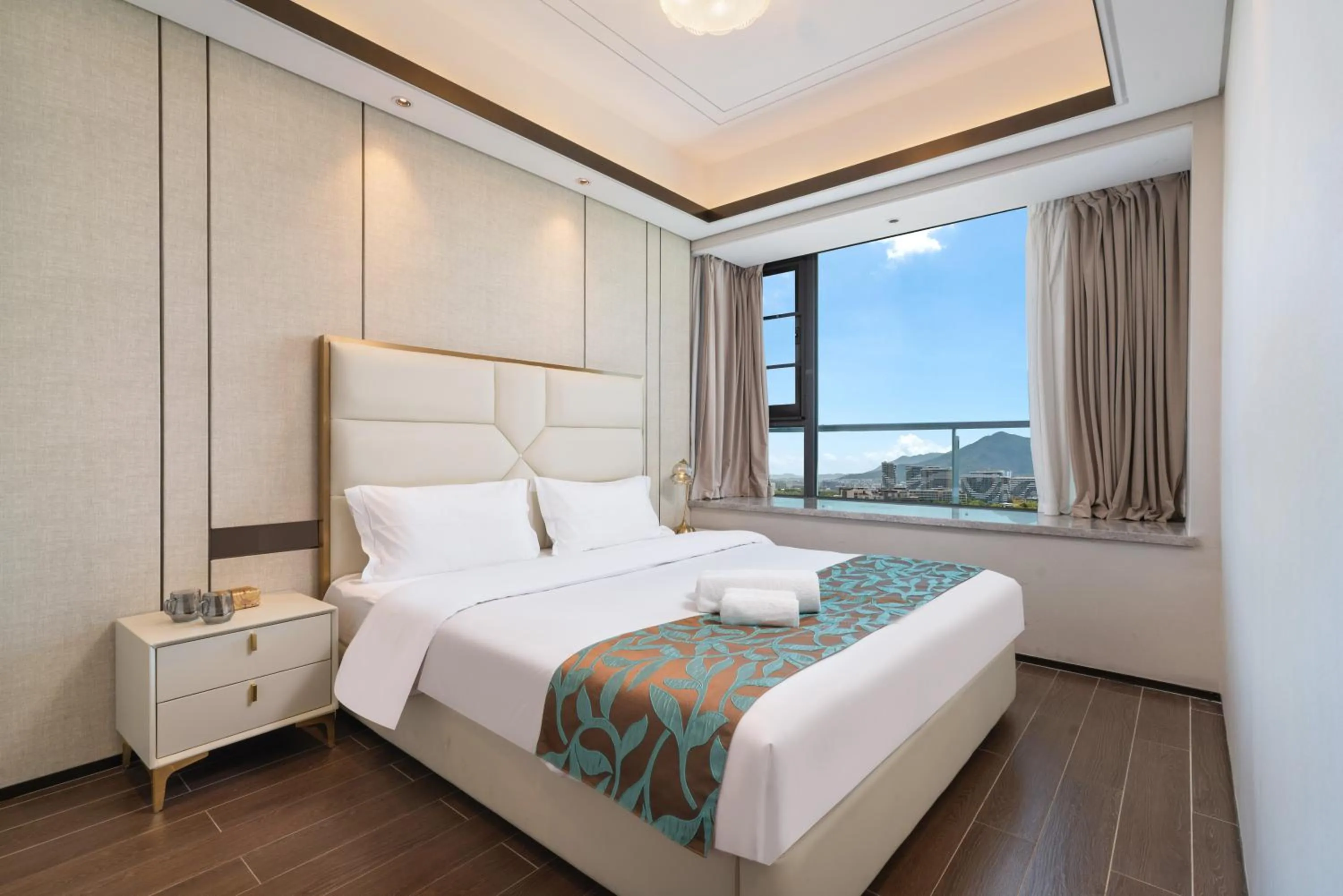 Bedroom, Bed in Elnob Seaview Aparthotel Hai Tang Bay Sanya