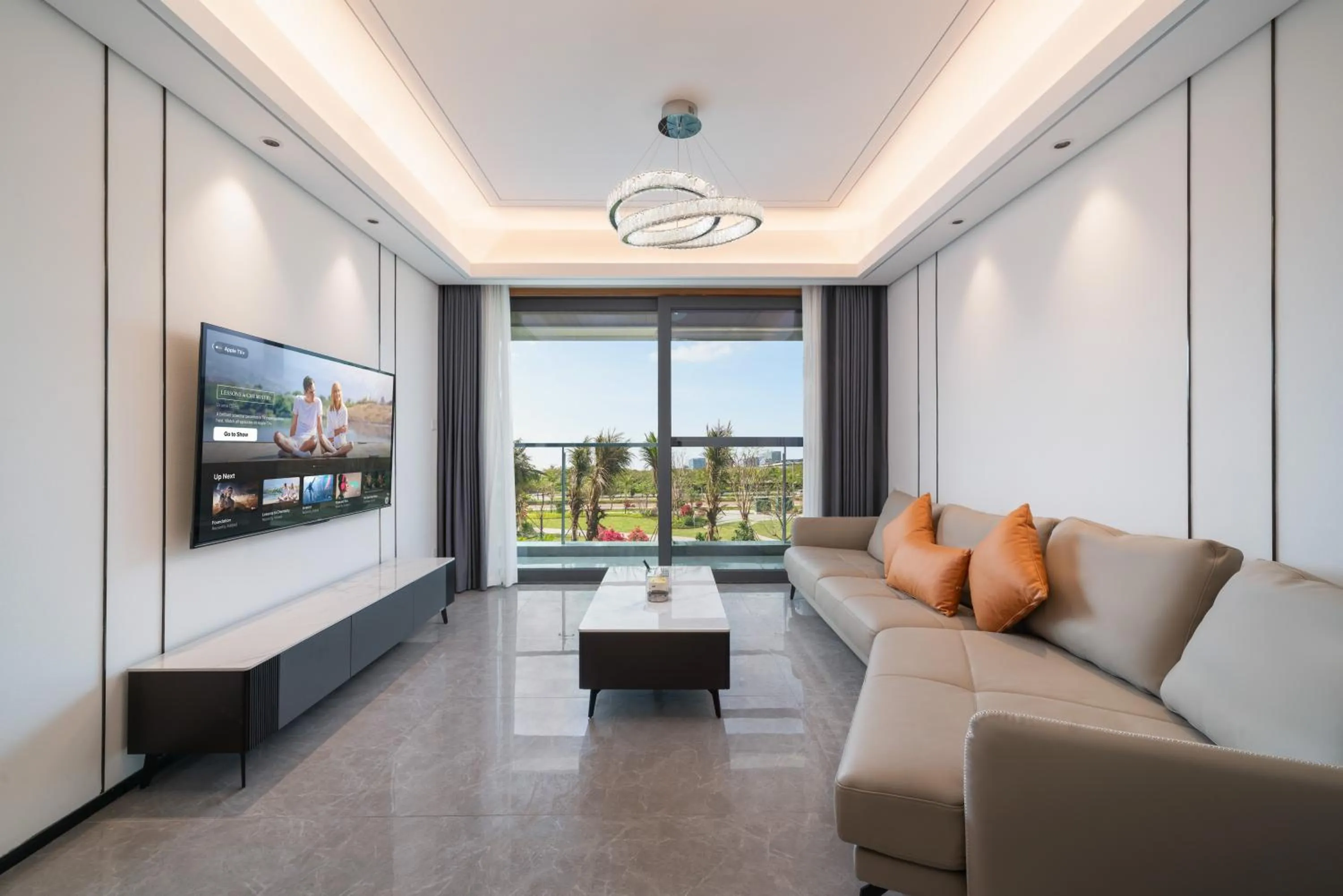 Living room in Elnob Seaview Aparthotel Hai Tang Bay Sanya