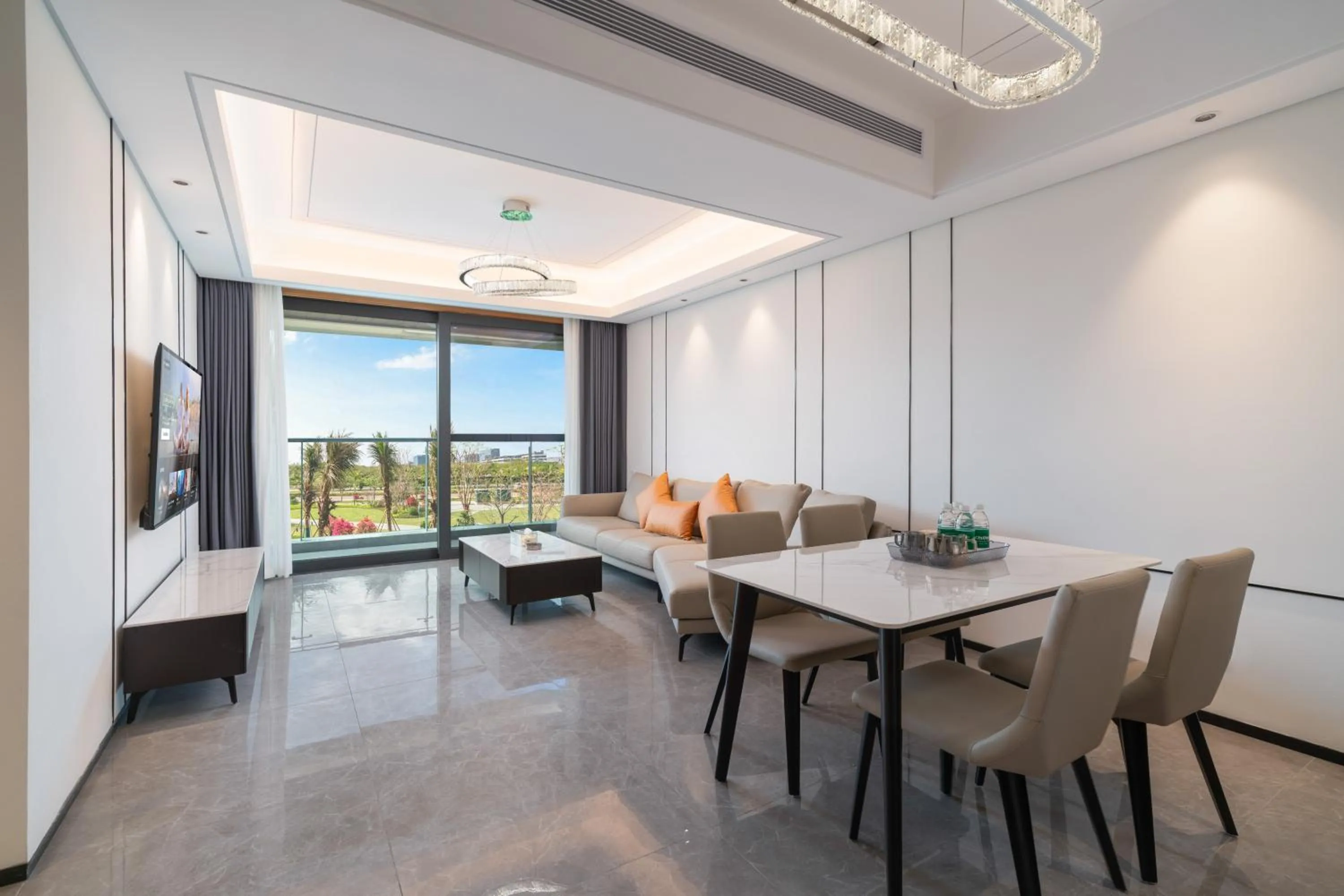 Living room in Elnob Seaview Aparthotel Hai Tang Bay Sanya