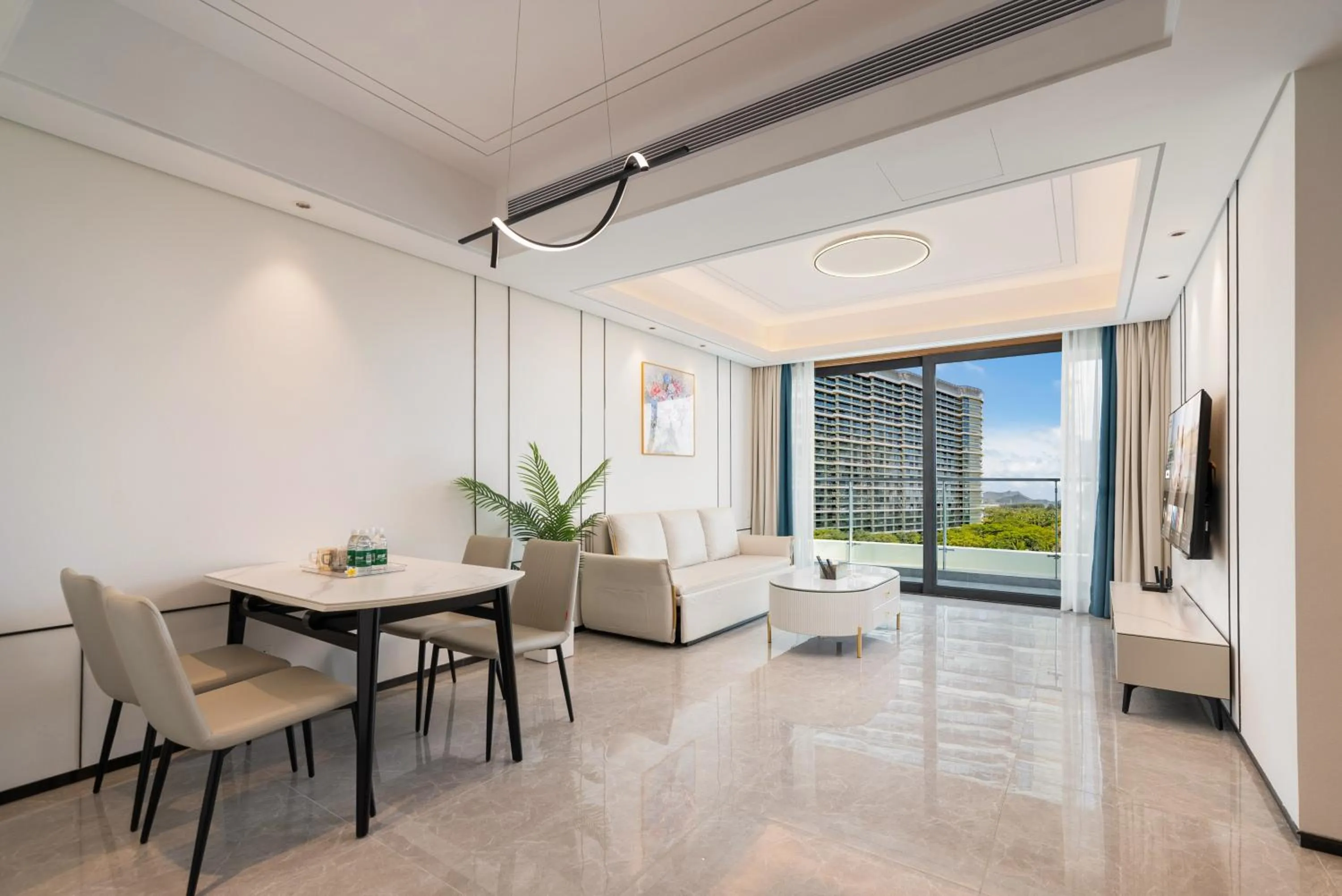 Living room in Elnob Seaview Aparthotel Hai Tang Bay Sanya