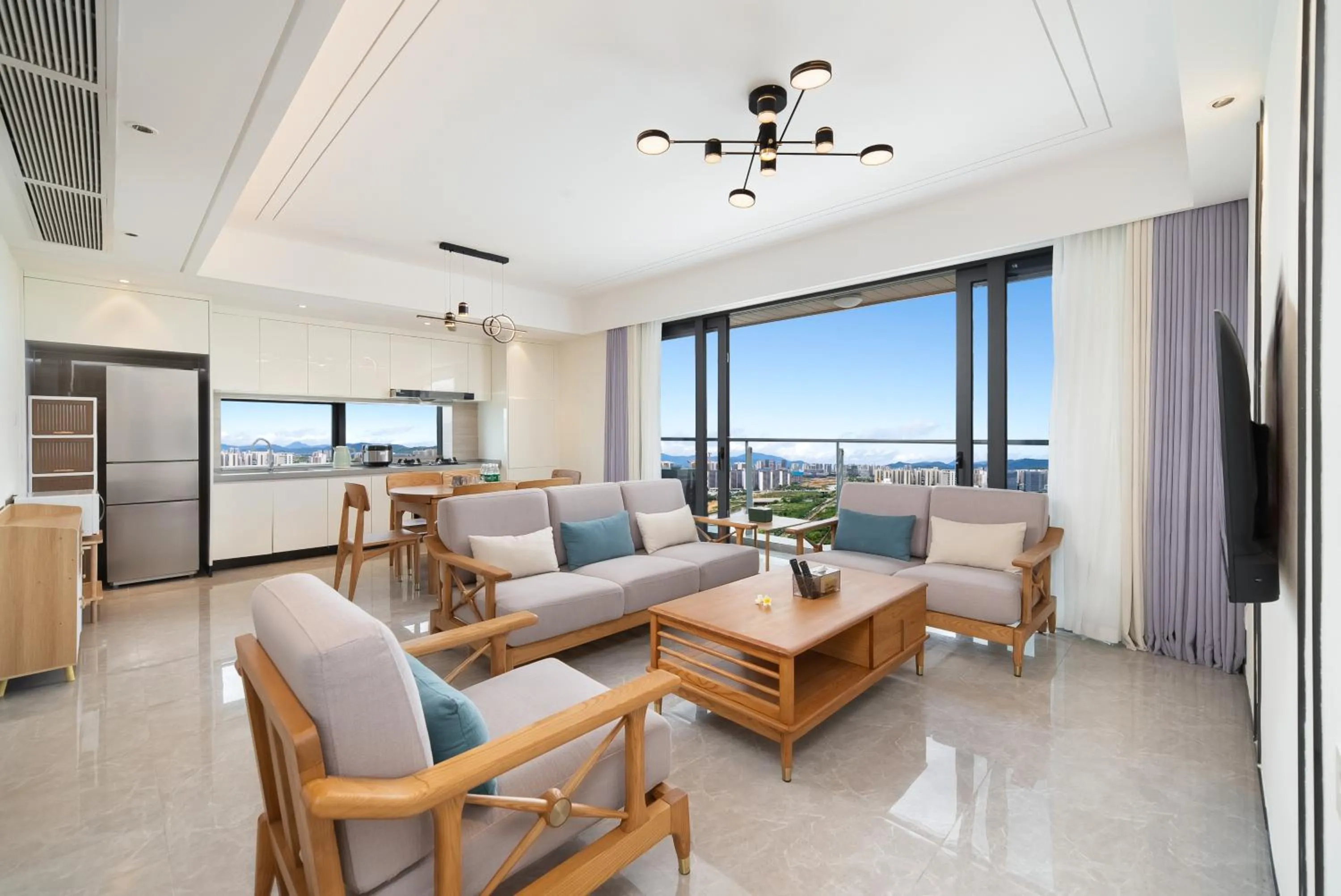 Living room in Elnob Seaview Aparthotel Hai Tang Bay Sanya