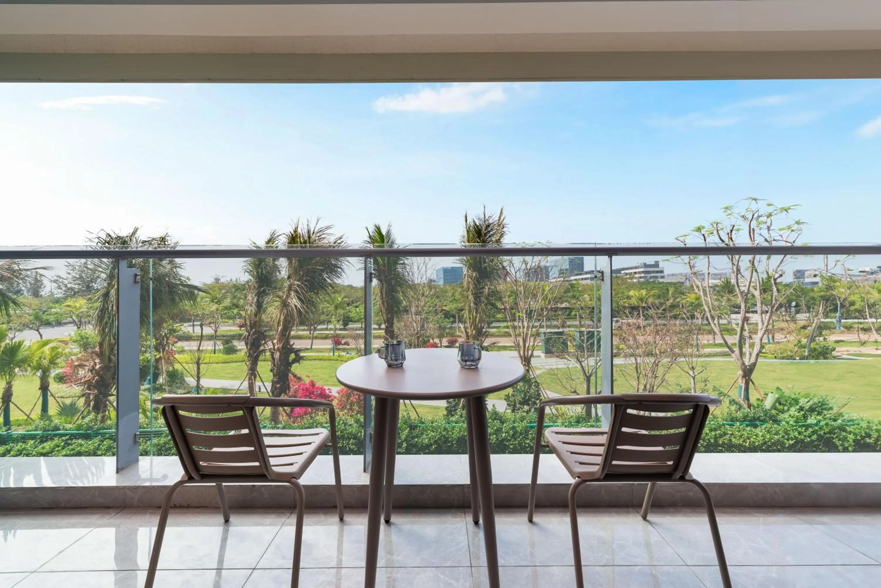 Balcony/Terrace in Elnob Seaview Aparthotel Hai Tang Bay Sanya