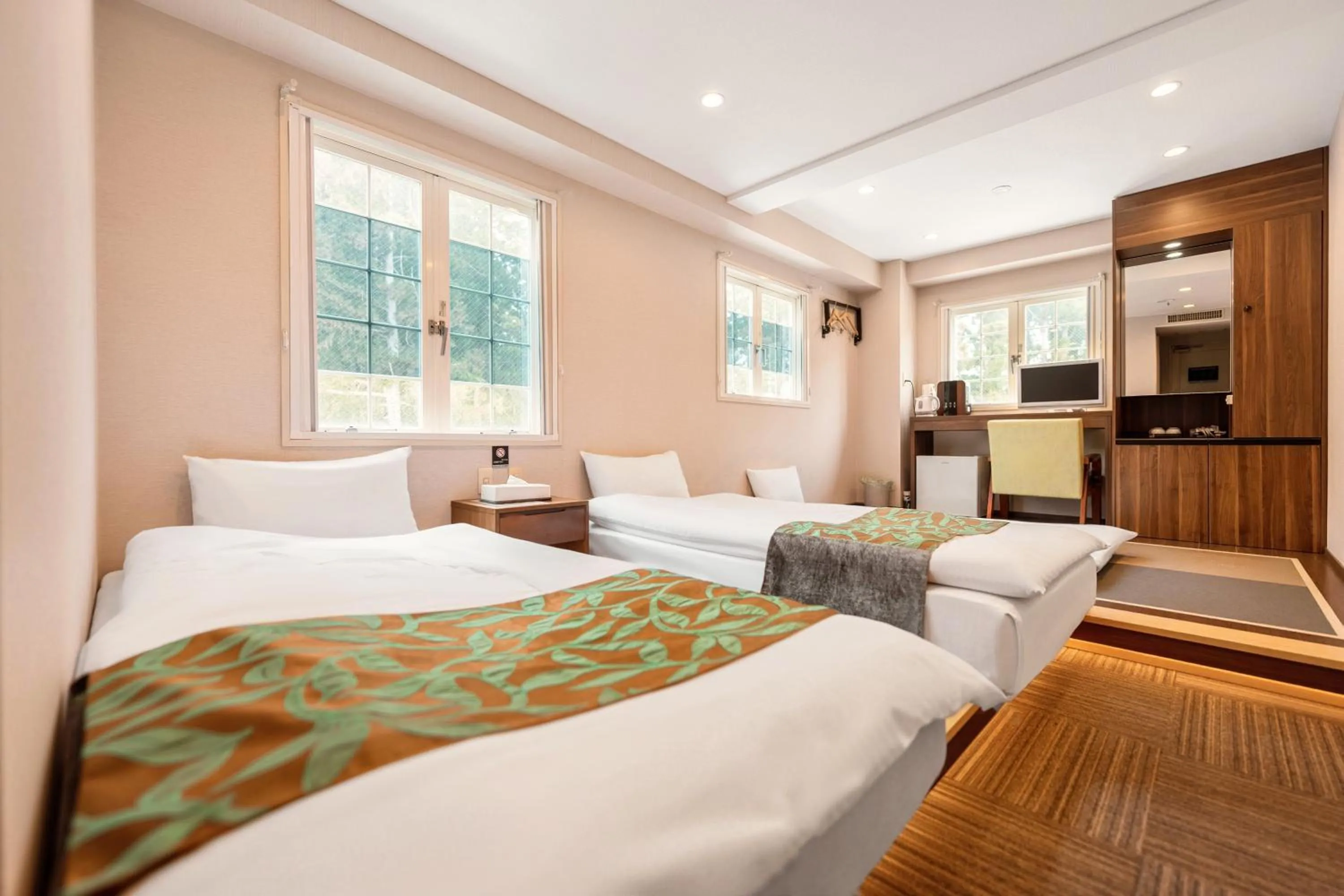 Bed in Hakuba Sun Valley Hotel