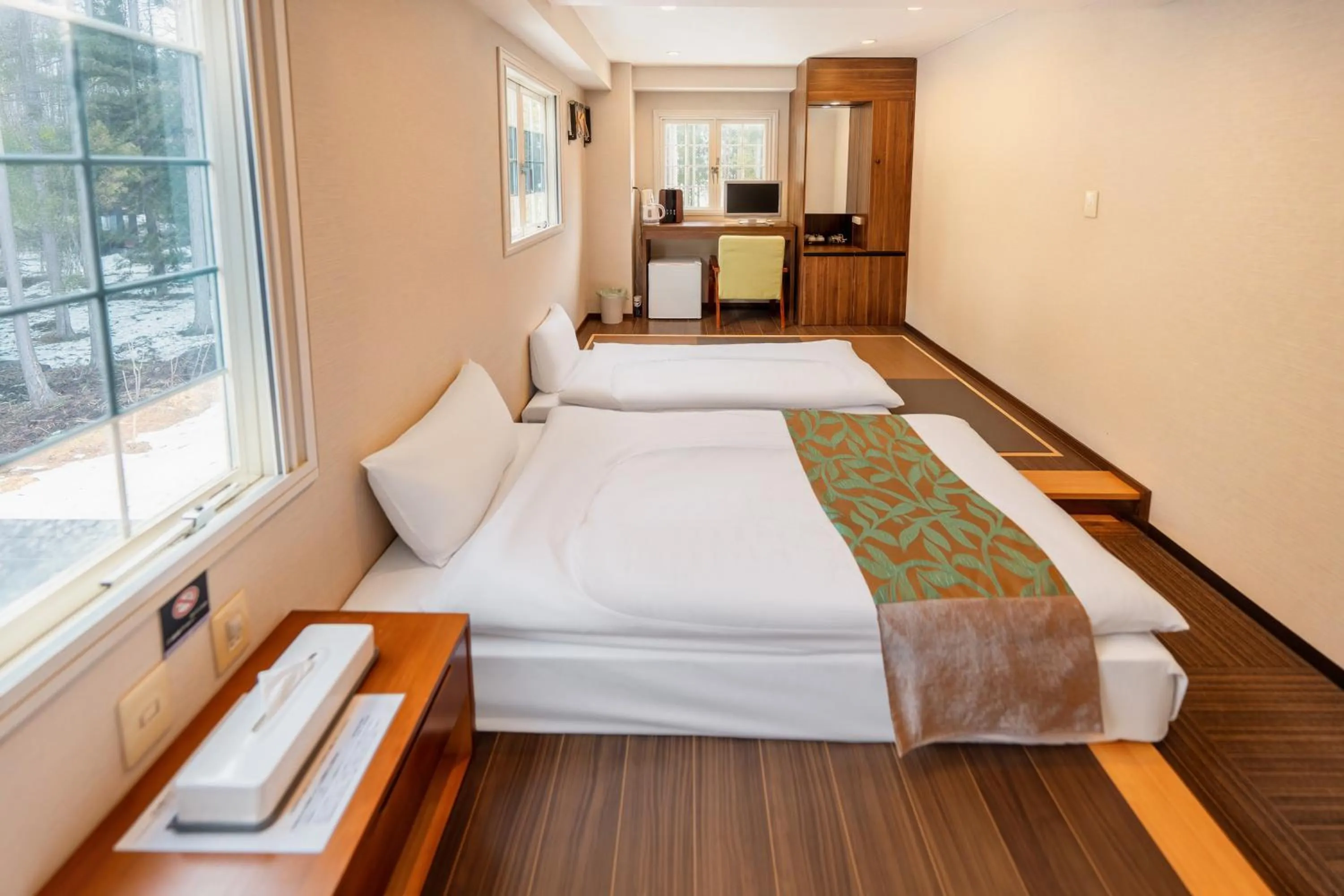 Bed in Hakuba Sun Valley Hotel