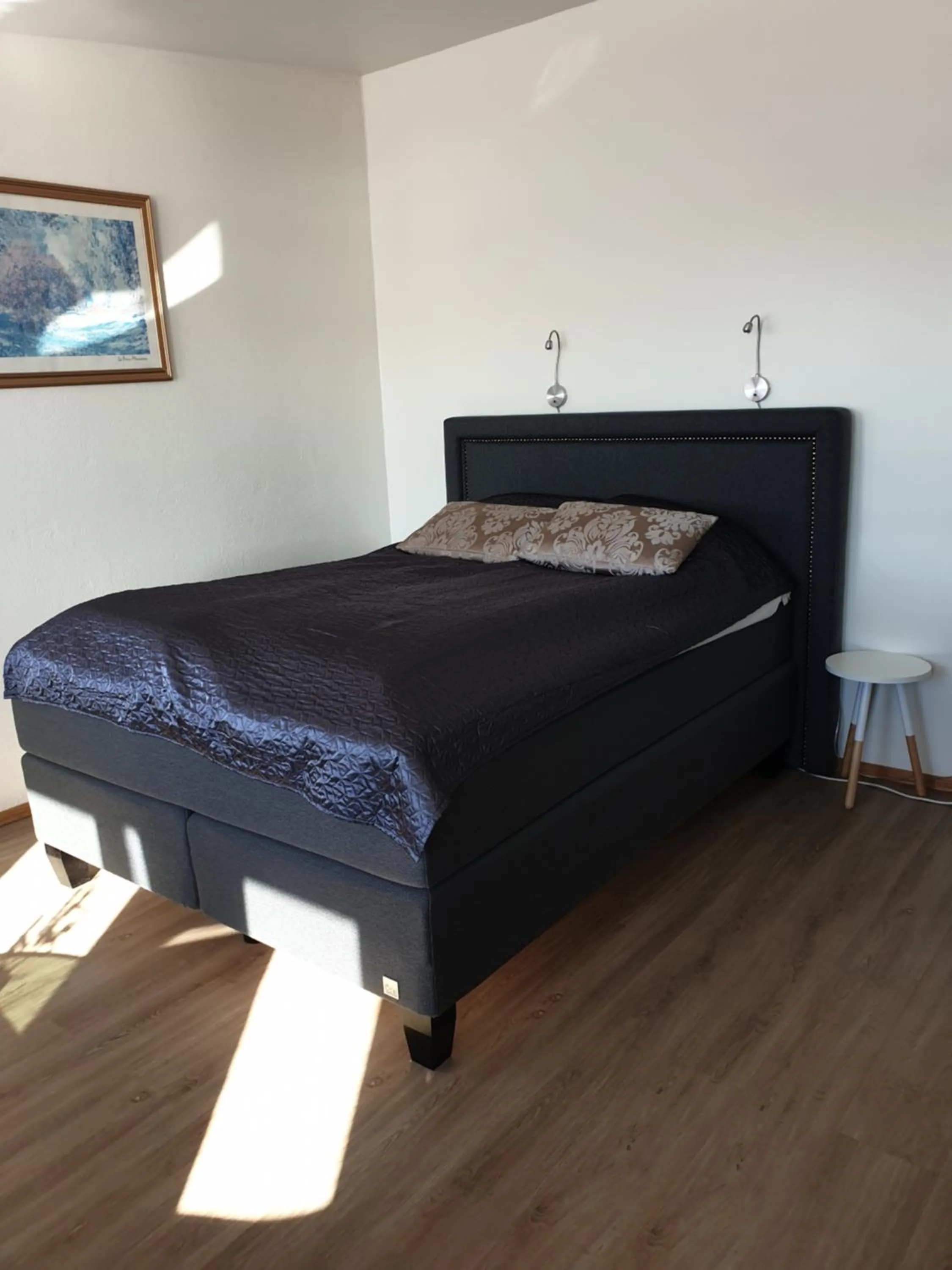 Bed in Mehamn Arctic Hotel