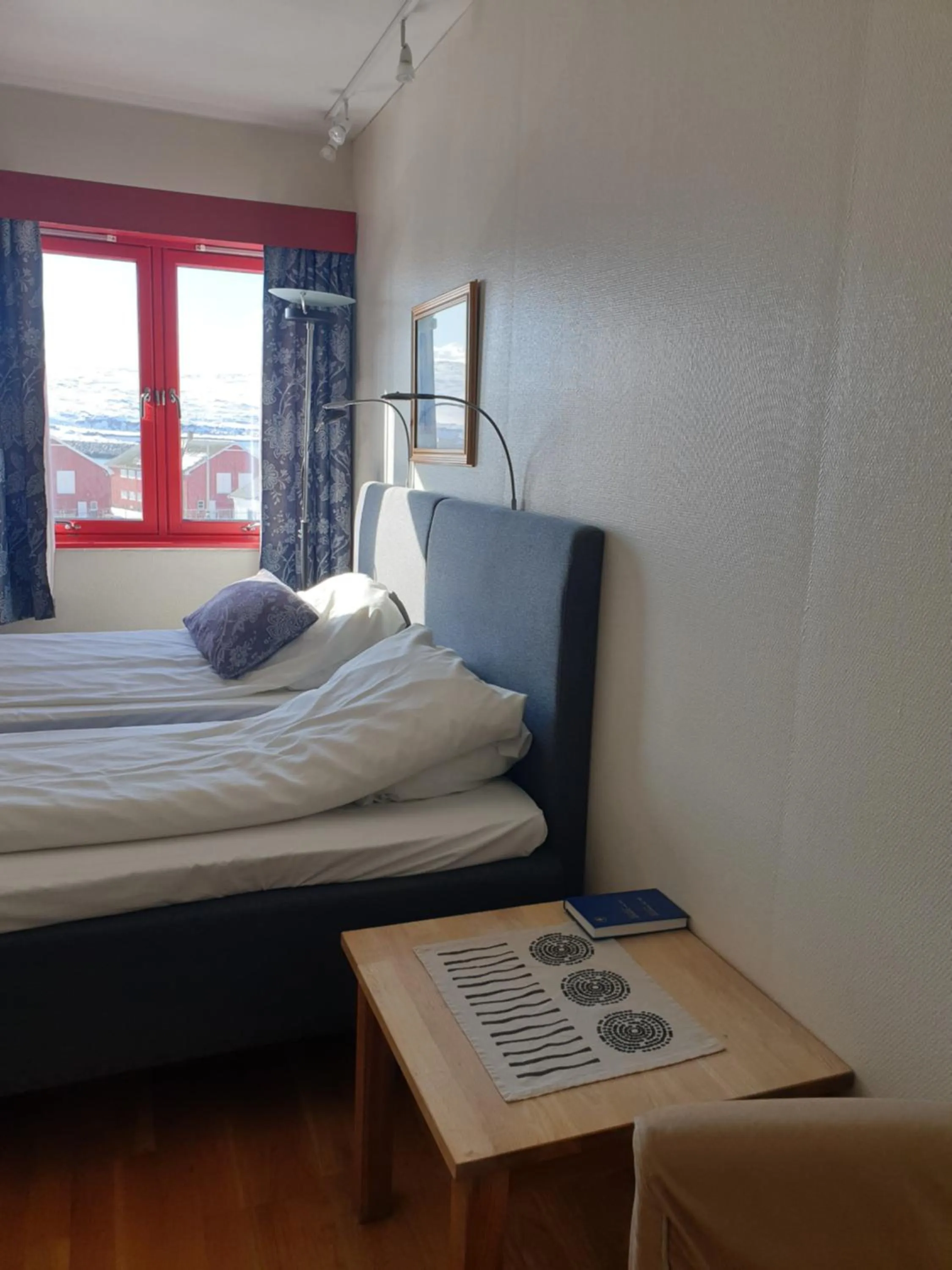 Bed in Mehamn Arctic Hotel