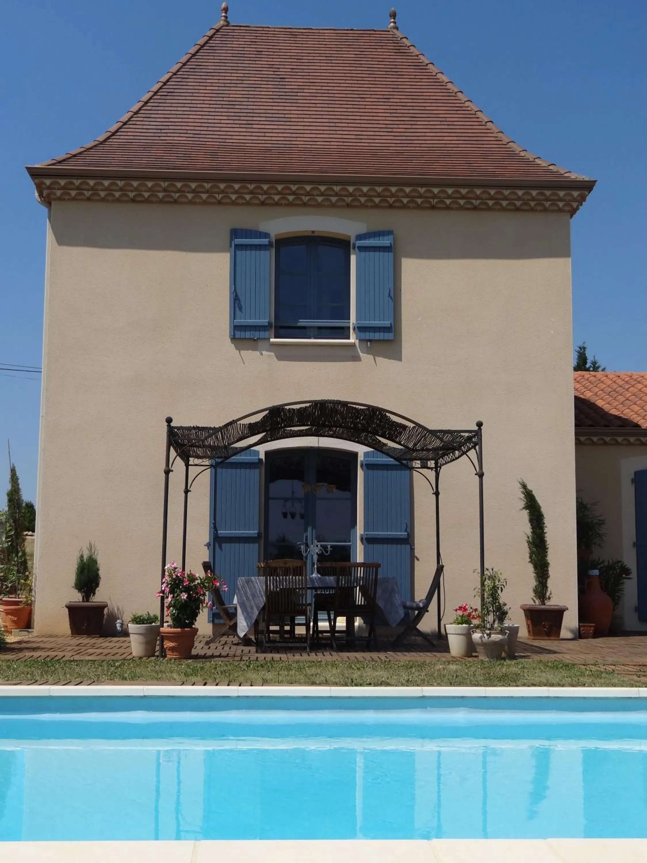 Pool view in La Rolandie Haute