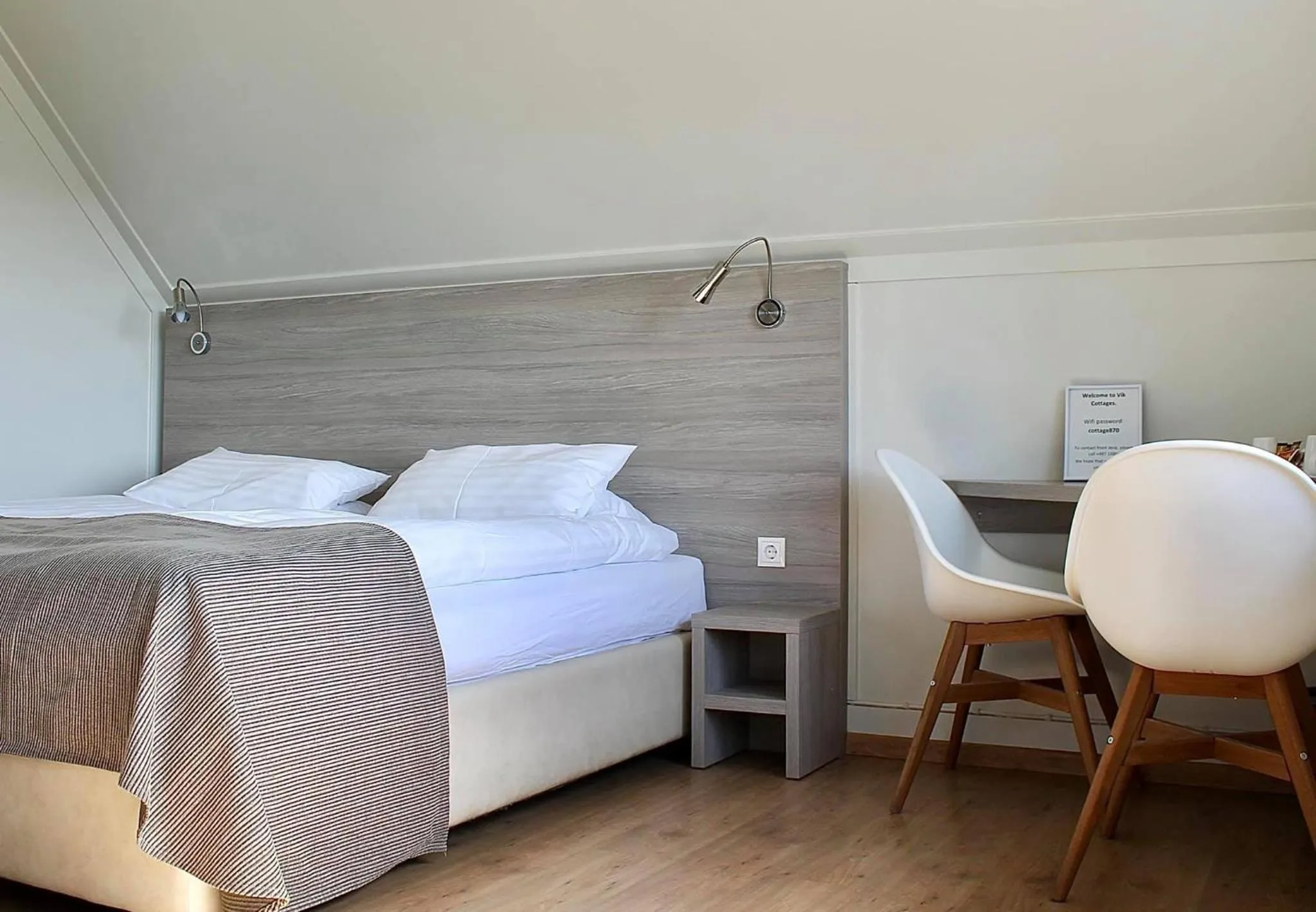 Bedroom, Bed in Vík Cottages