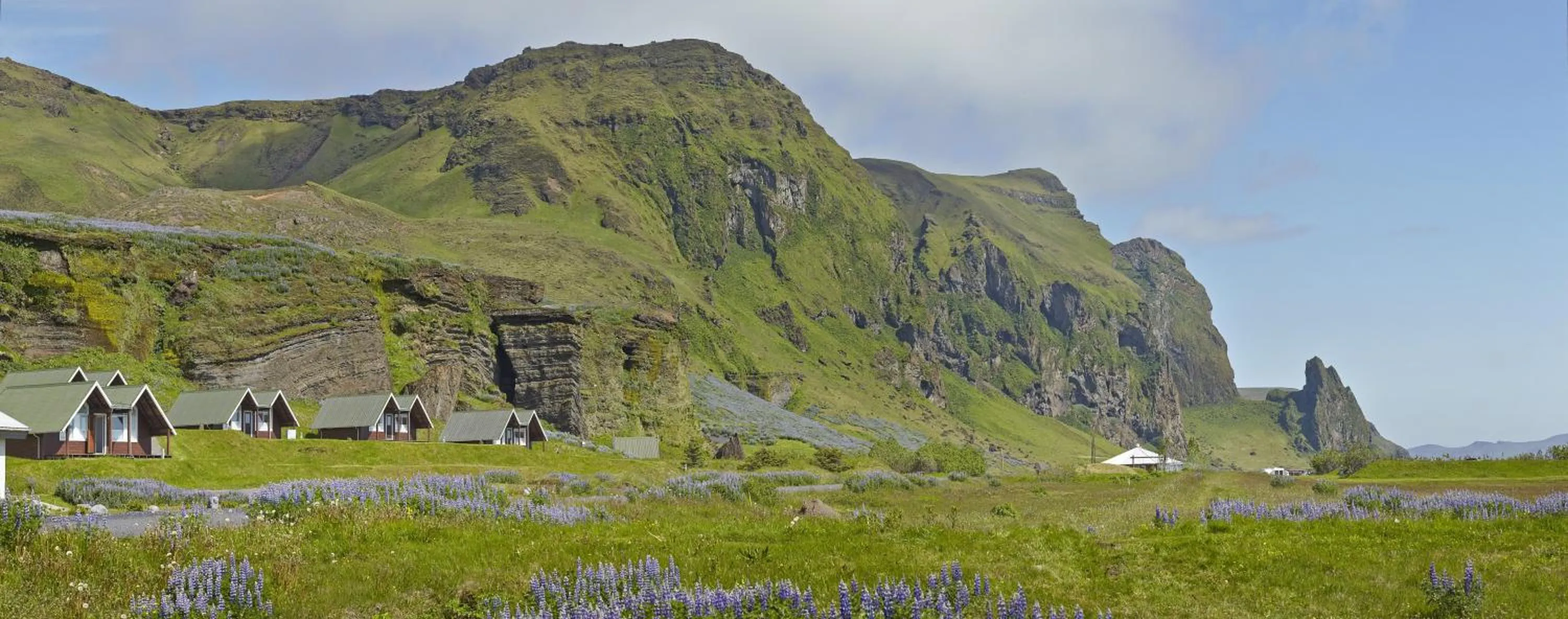 Natural landscape in Vík Cottages