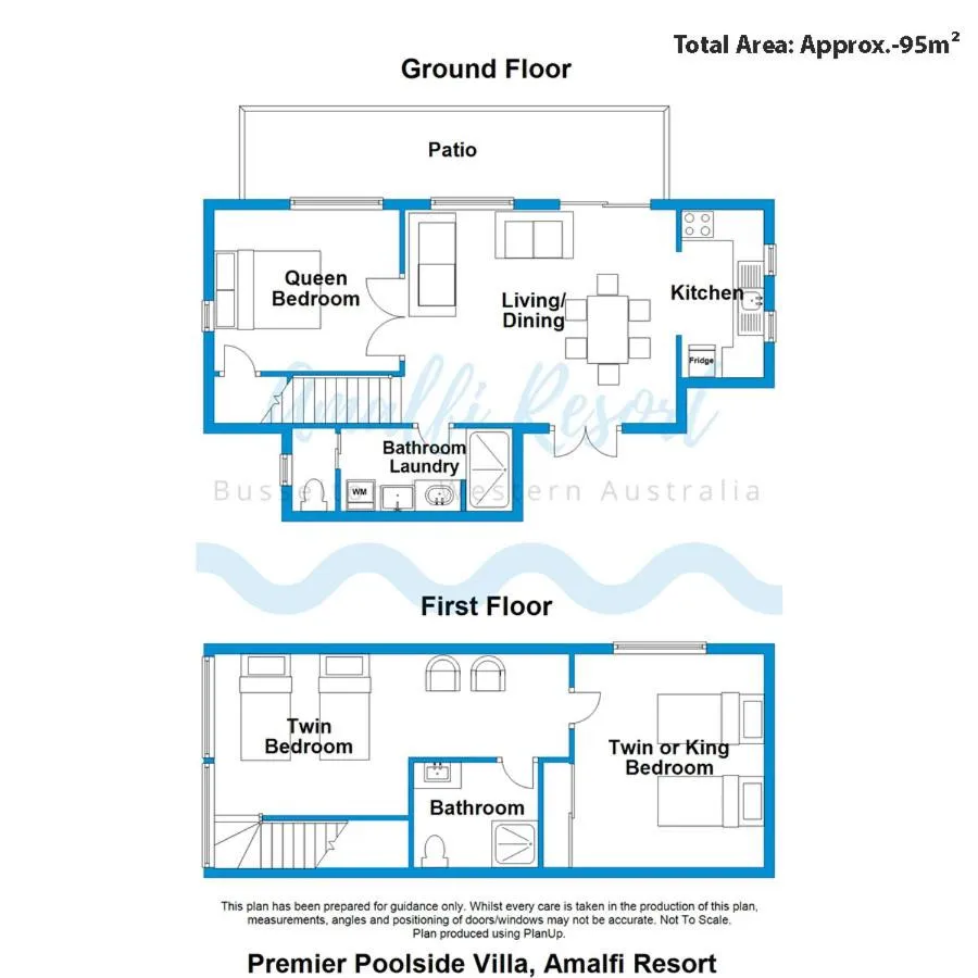 Floor plan in Amalfi Resort Busselton's Best Kept Secret