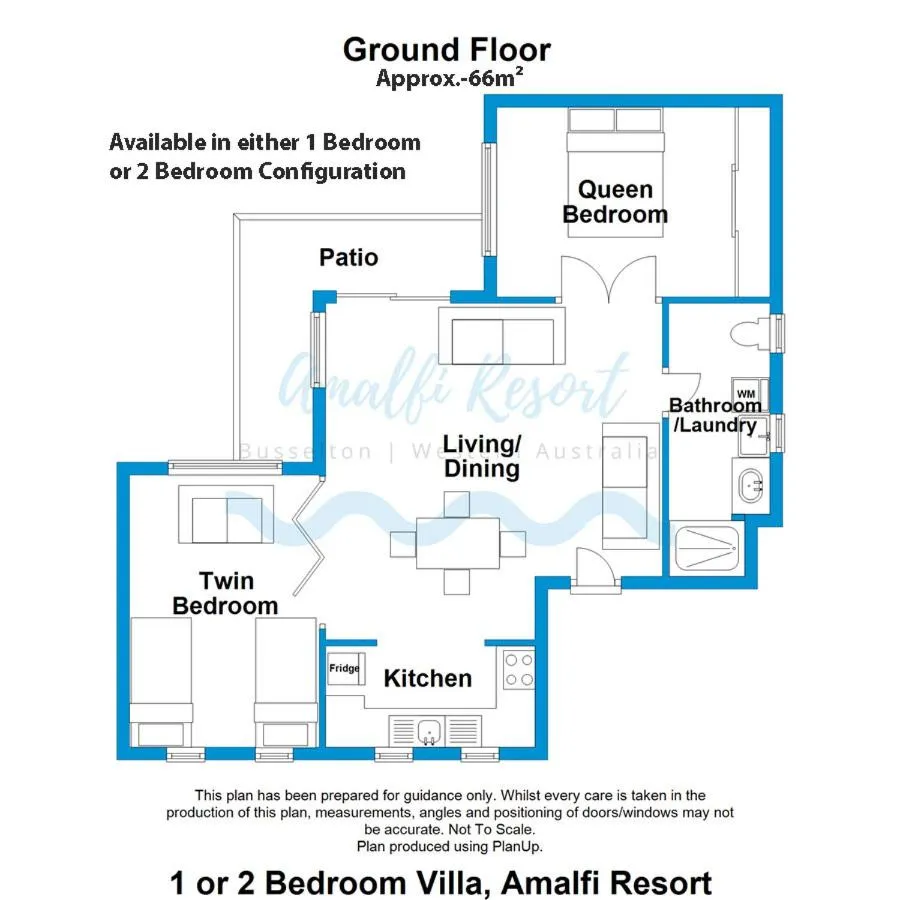 Floor plan in Amalfi Resort Busselton's Best Kept Secret